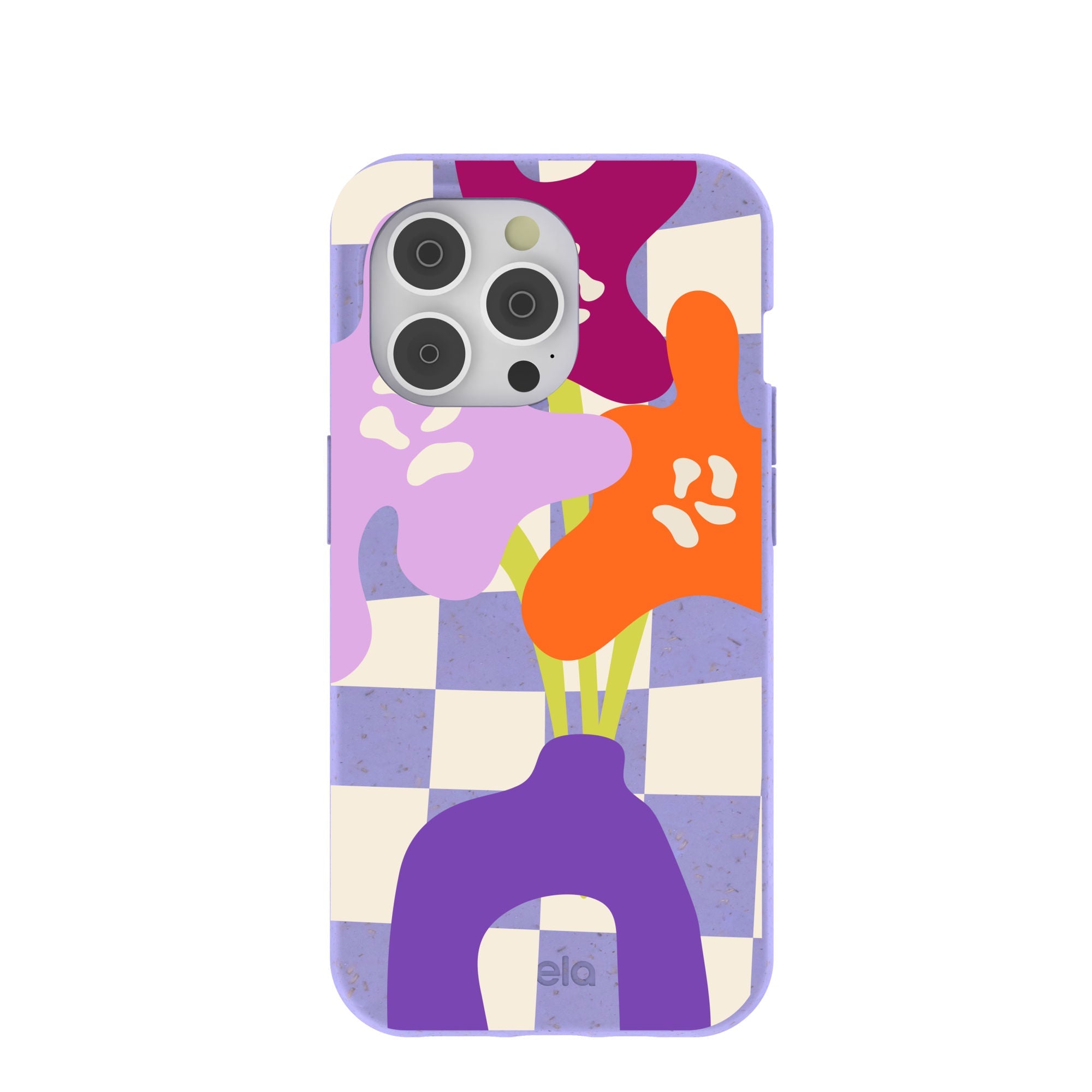 Lavender Bright Blooms iPhone 14 Pro Case Refurbished - Pela Case refurbished available on Cerqular