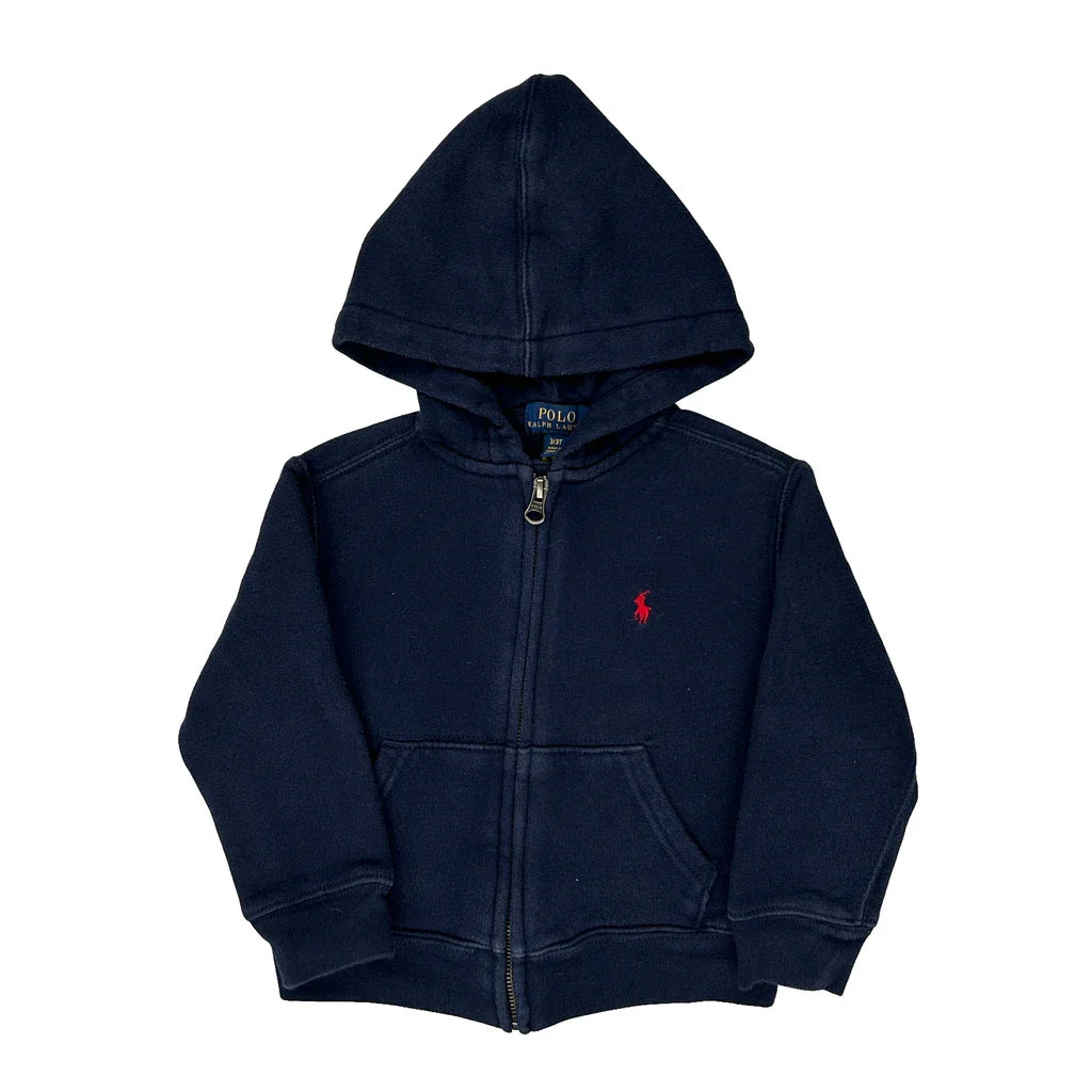 Polo By Ralph Lauren Hoodie - 3XS Navy Cotton Refurbished - Thrifted (note: this is a term often used to describe second- refurbished available on Cerqular