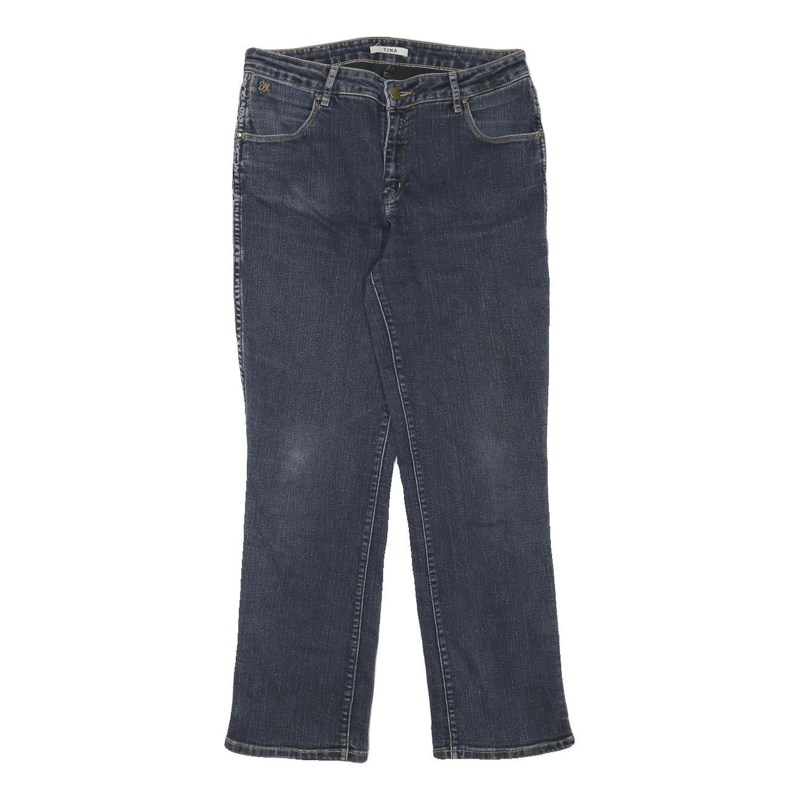 WRANGLER Womens Regular Fit Blue Denim Straight Leg Jeans W29 L26 Classic Cotton Refurbished - N/A refurbished available on Cerqular
