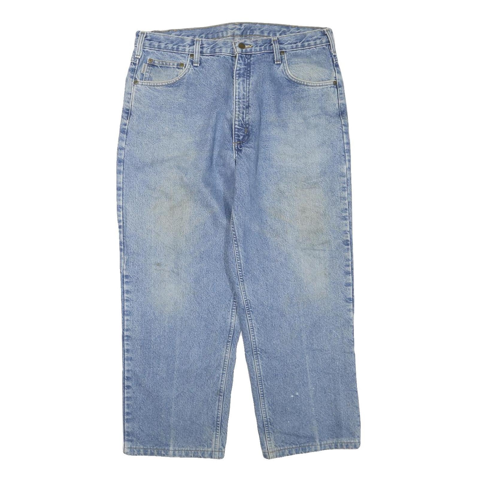 CARHARTT Mens Jeans Blue Regular Straight Denim Light W38 L27 Classic Casual Refurbished - N/A refurbished available on Cerqular