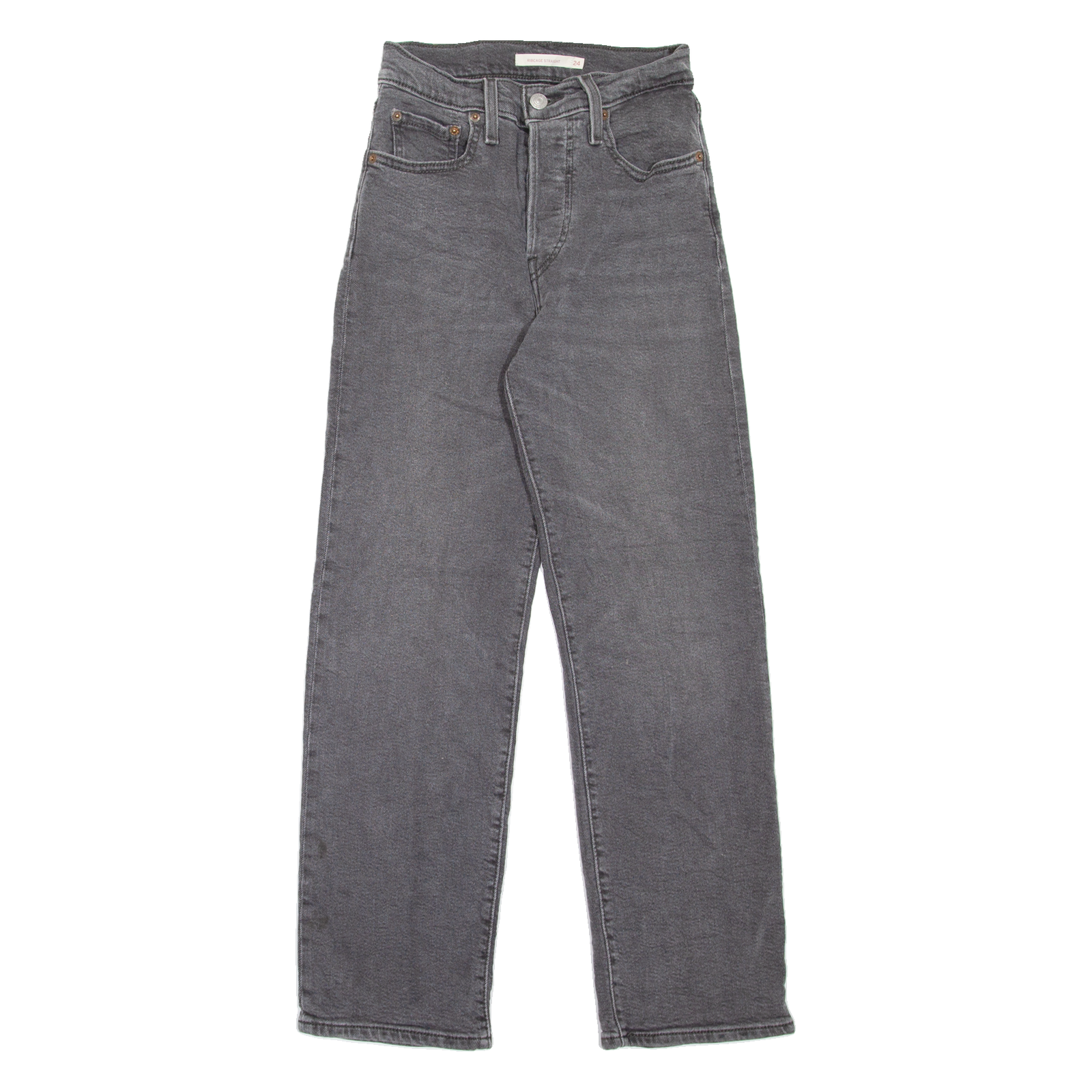 Buy LEVI'S Ribcage Womens Jeans Grey Relaxed Straight W24 L27 Refurbished - $36.39 LEVI'S Ribcage Womens Jeans Grey Relaxed Straight W24 L27 Refurbished - N/A refurbished available on Cerqular