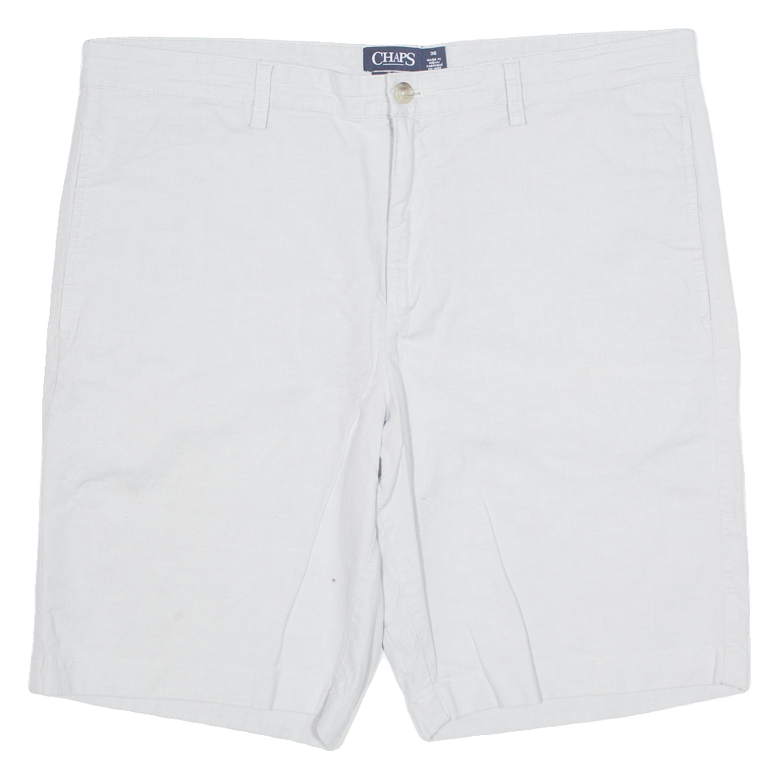 CHAPS Stretch Mens Chino Shorts Grey L W38 Refurbished - N/A refurbished available on Cerqular