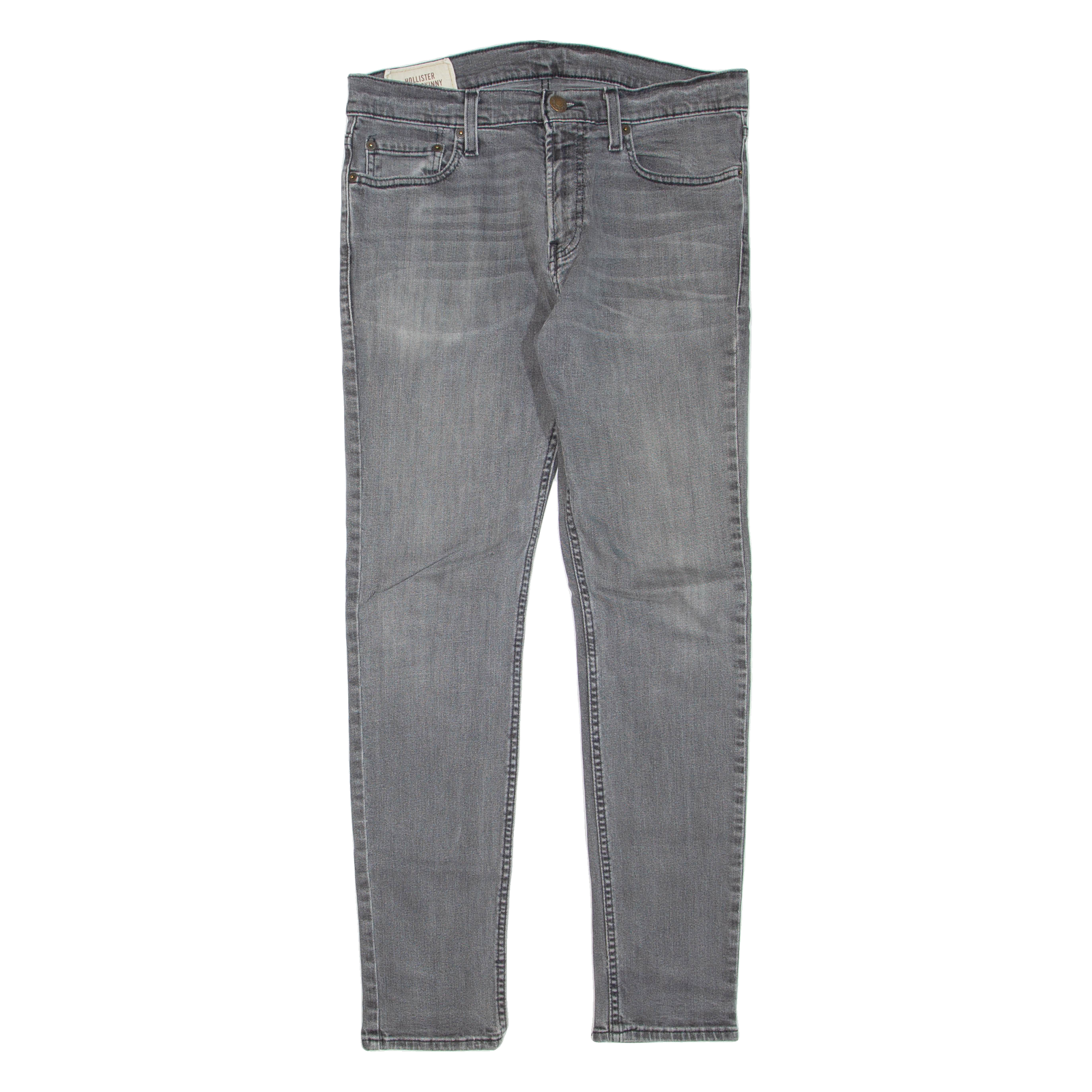 HOLLISTER Super Skinny Womens Jeans Grey Regular Skinny Stone Wash W32 L30 Refurbished - N/A refurbished available on Cerqular
