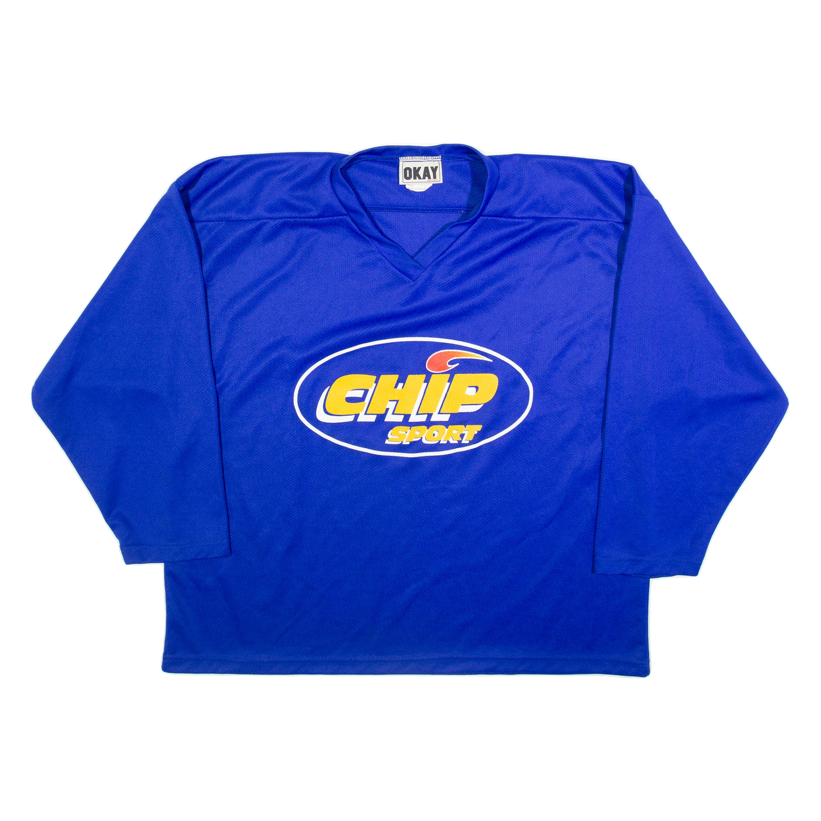 OKAY SPORT Hockey Mens Jersey Blue Long Sleeve USA V-Neck 2XL Refurbished - N/A refurbished available on Cerqular