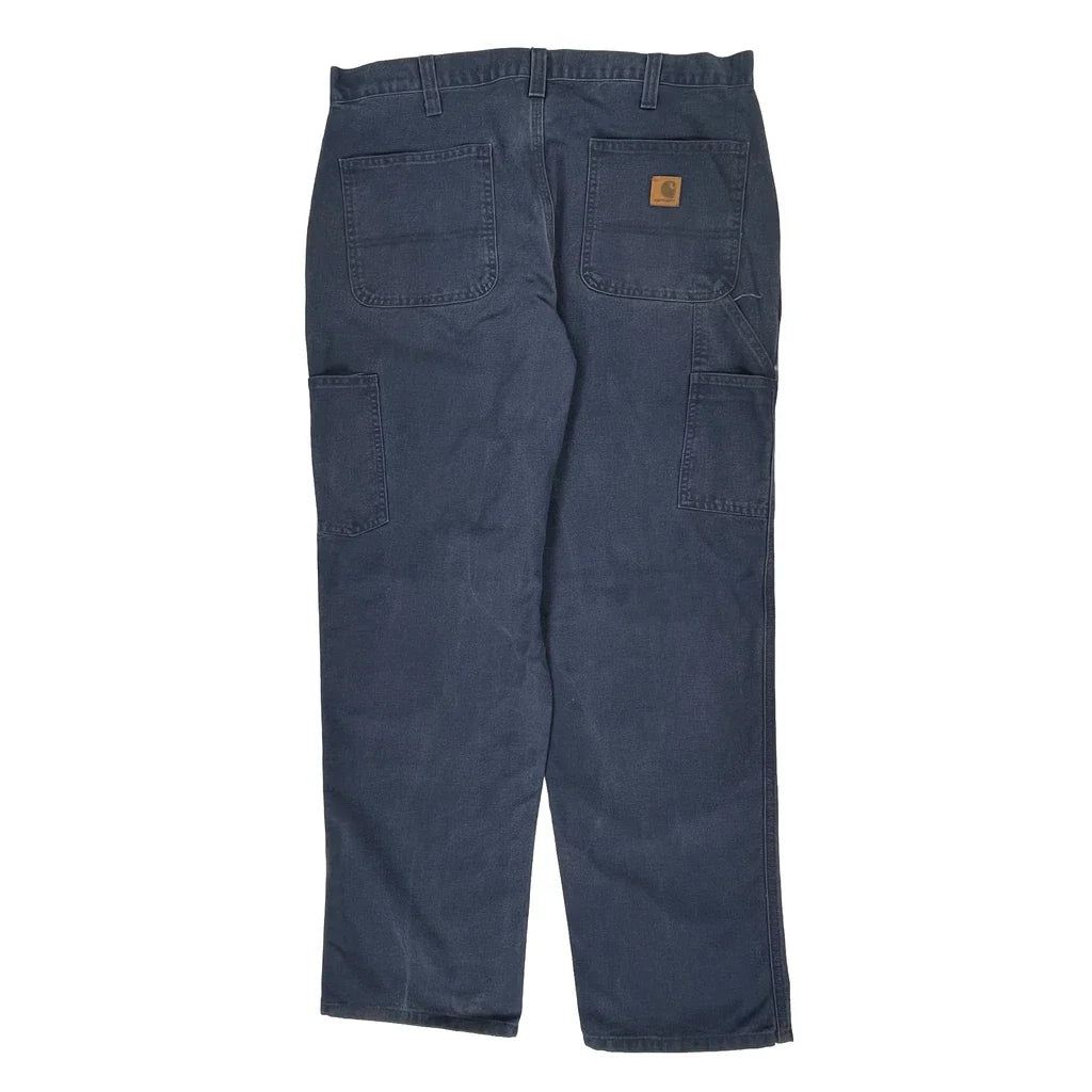 Buy Carhartt Carpenter Trousers - 36W 32L Blue Cotton Refurbished - $93.79 Carhartt Carpenter Trousers - 36W 32L Blue Cotton Refurbished - Thrifted (note: this is a term often used to describe second- refurbished available on Cerqular