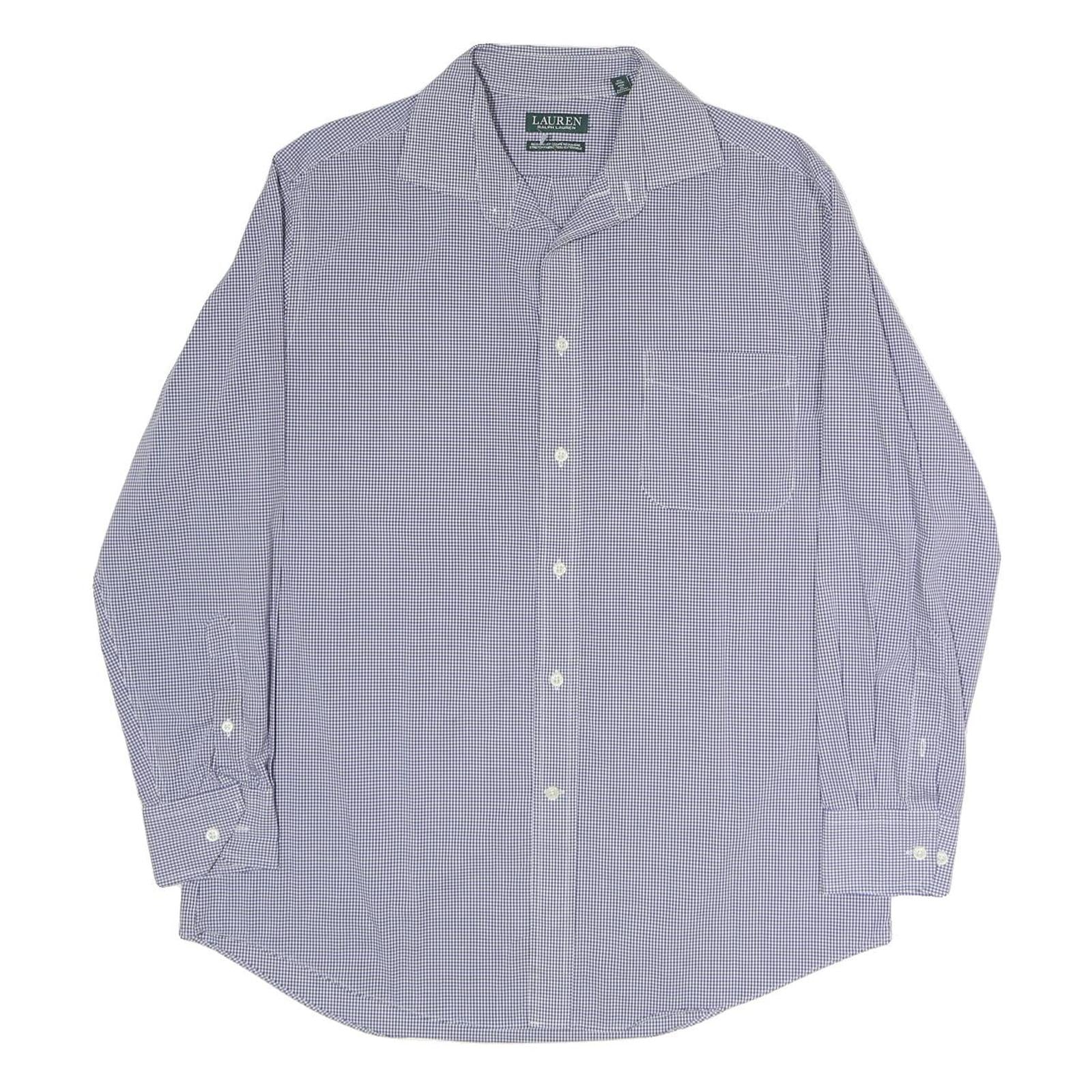 Buy LAUREN RALPH LAUREN Mens Blue Check Shirt L Cotton Long Sleeve Classic Fit Refurbished - $41.59 LAUREN RALPH LAUREN Mens Blue Check Shirt L Cotton Long Sleeve Classic Fit Refurbished - N/A refurbished available on Cerqular