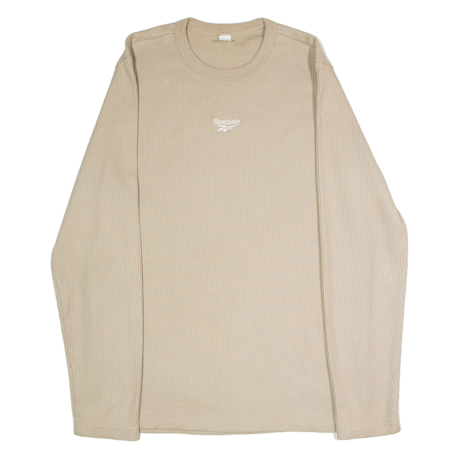 REEBOK Mens Jumper Beige Crew Neck Tight Knit M Refurbished - N/A refurbished available on Cerqular