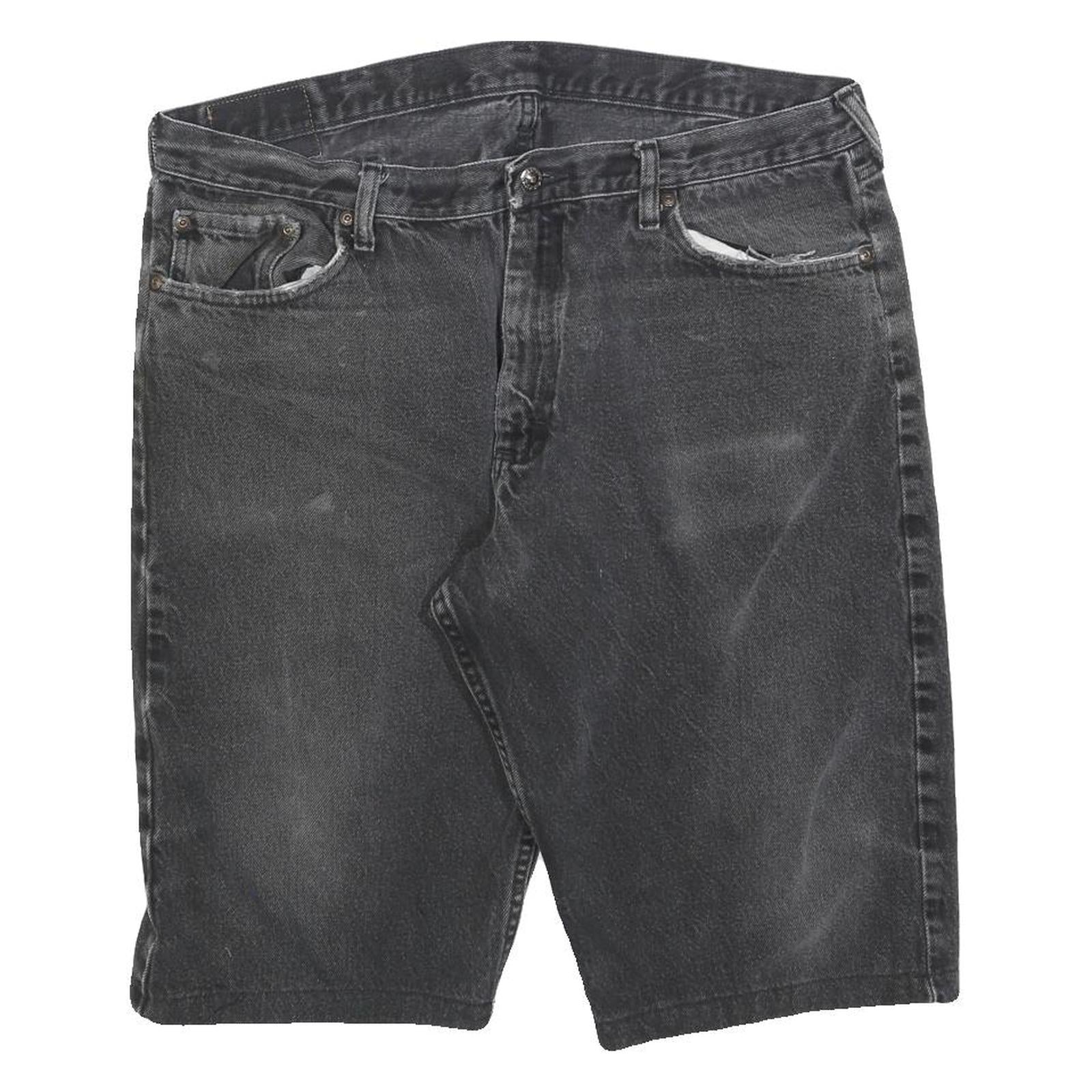 WRANGLER Mens Black Denim Casual Shorts XL W38 5 Pocket Classic Fit Refurbished - N/A refurbished available on Cerqular