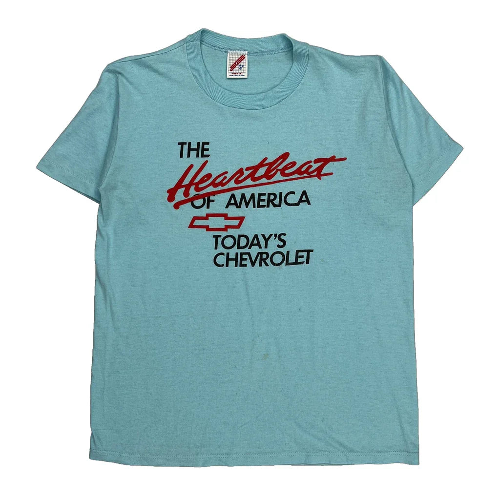 Buy Chevrolet Jerzees Single Stitch T-Shirt - Medium Blue Cotton Refurbished - $33.49 Chevrolet Jerzees Single Stitch T-Shirt - Medium Blue Cotton Refurbished - Thrifted (note: this is a term often used to describe second- refurbished available on Cerqular