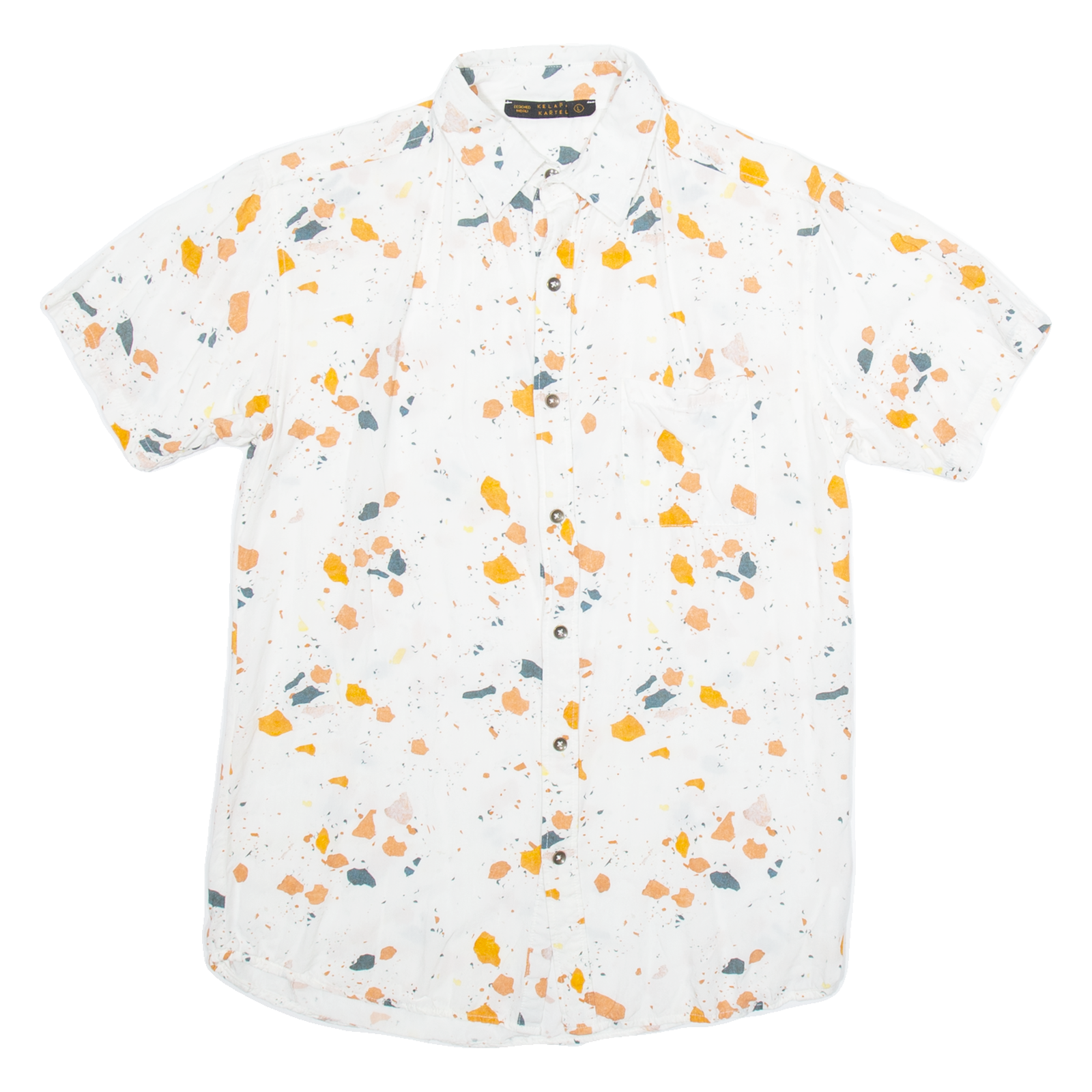 KELPA KARTEL Mens Shirt White Spotted L Refurbished - N/A refurbished available on Cerqular