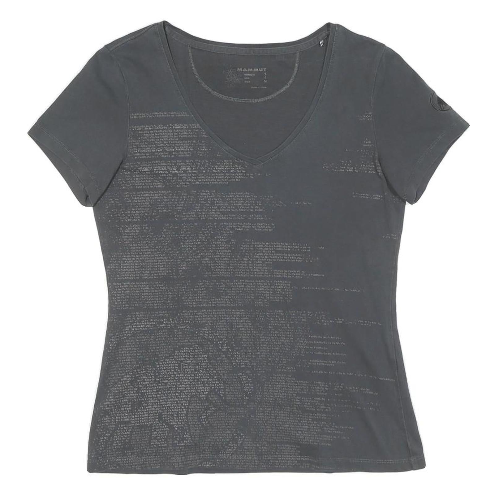 MAMMUT Womens Grey Graphic T-Shirt S Short Sleeve V-Neck Outdoor Casual Refurbished - N/A refurbished available on Cerqular