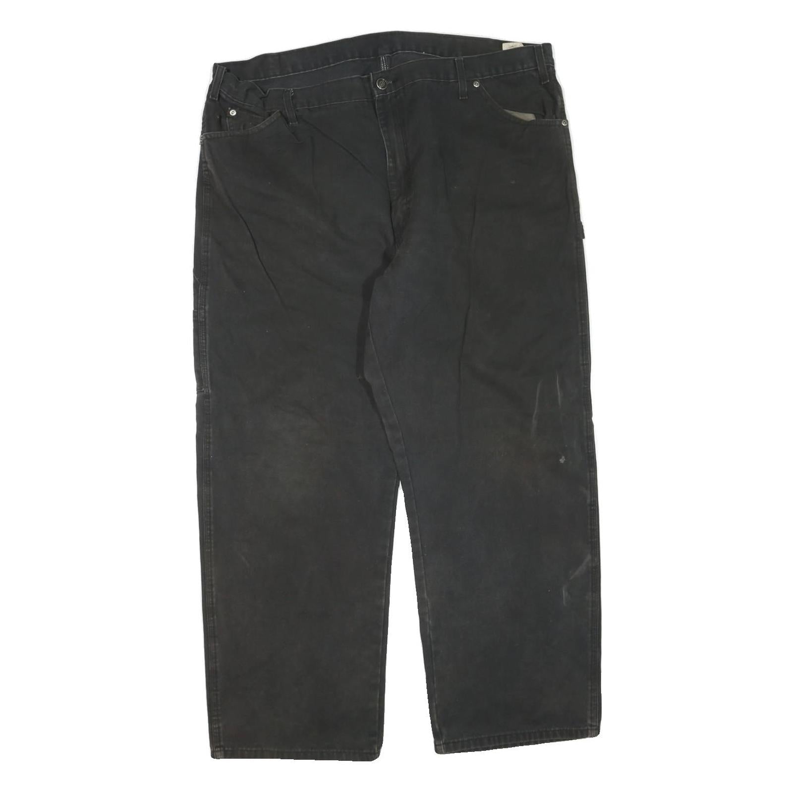 DICKIES Mens Black Regular Fit Straight Cotton Blend Jeans W42 L30 Workwear Refurbished - N/A refurbished available on Cerqular