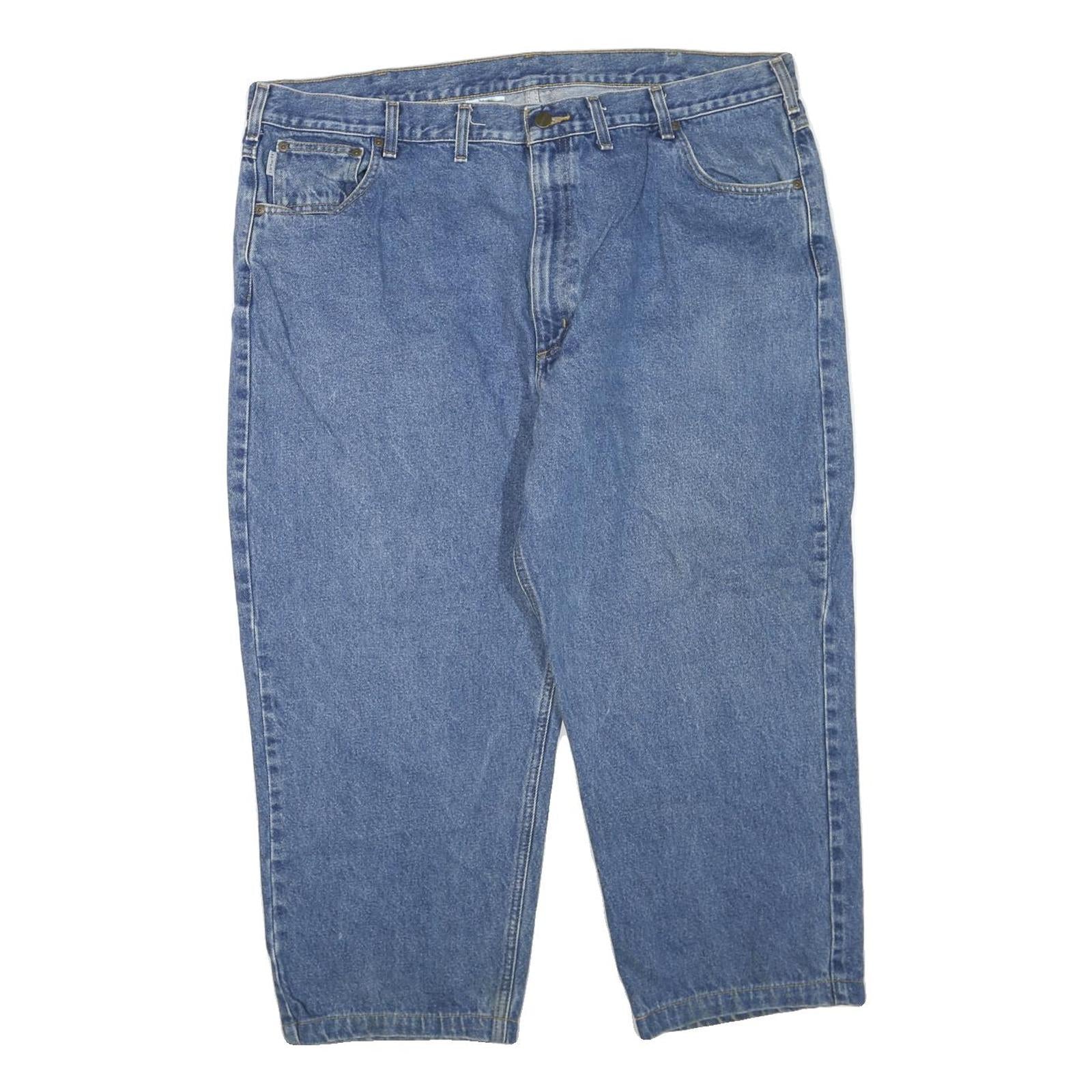 CARHARTT Mens Regular Fit Blue Denim Jeans W46 L25 Workwear Zip Closure Refurbished - N/A refurbished available on Cerqular