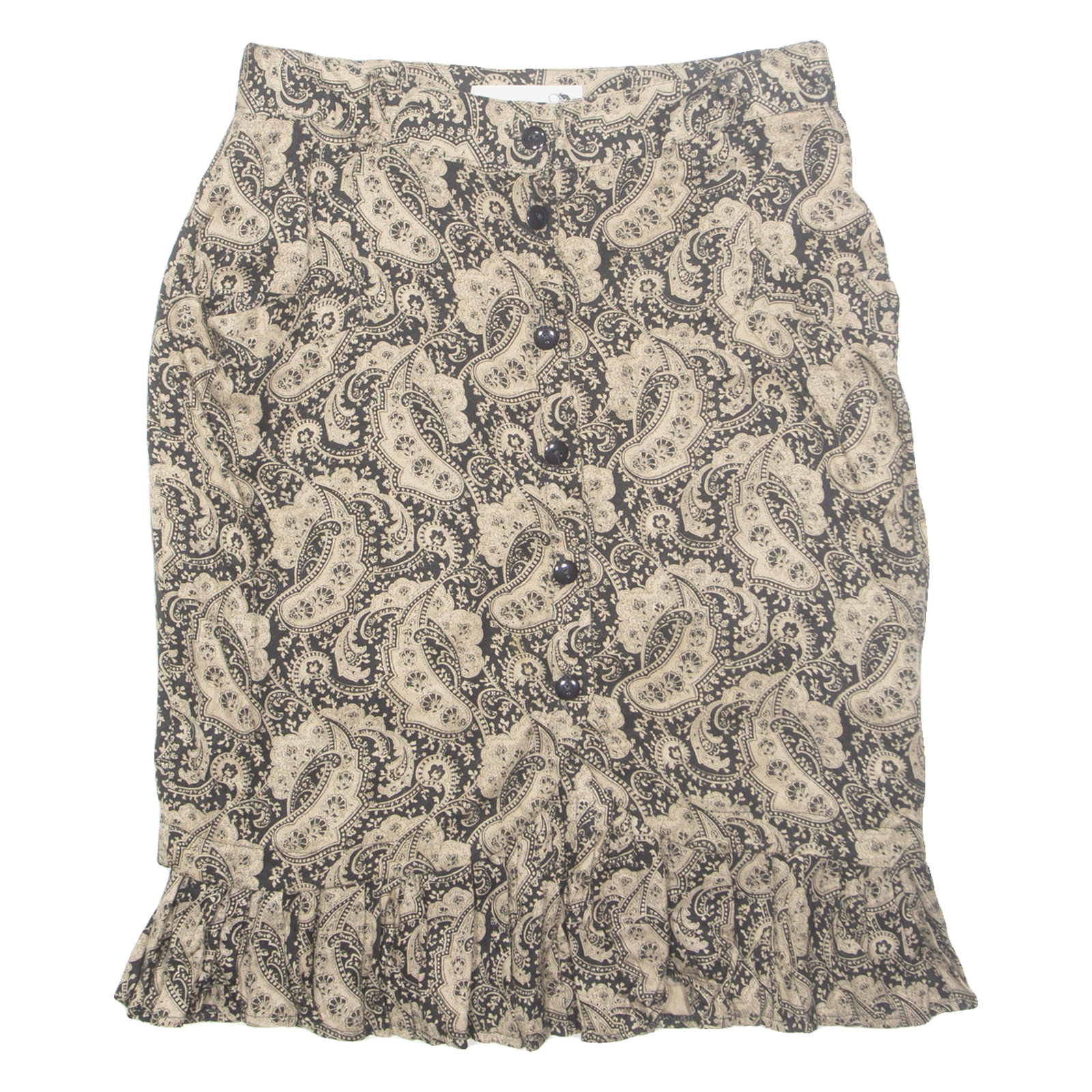 HALF ON ROMA Womens Straight Skirt Brown Knee Length Viscose Crazy Pattern M Refurbished - N/A refurbished available on Cerqular