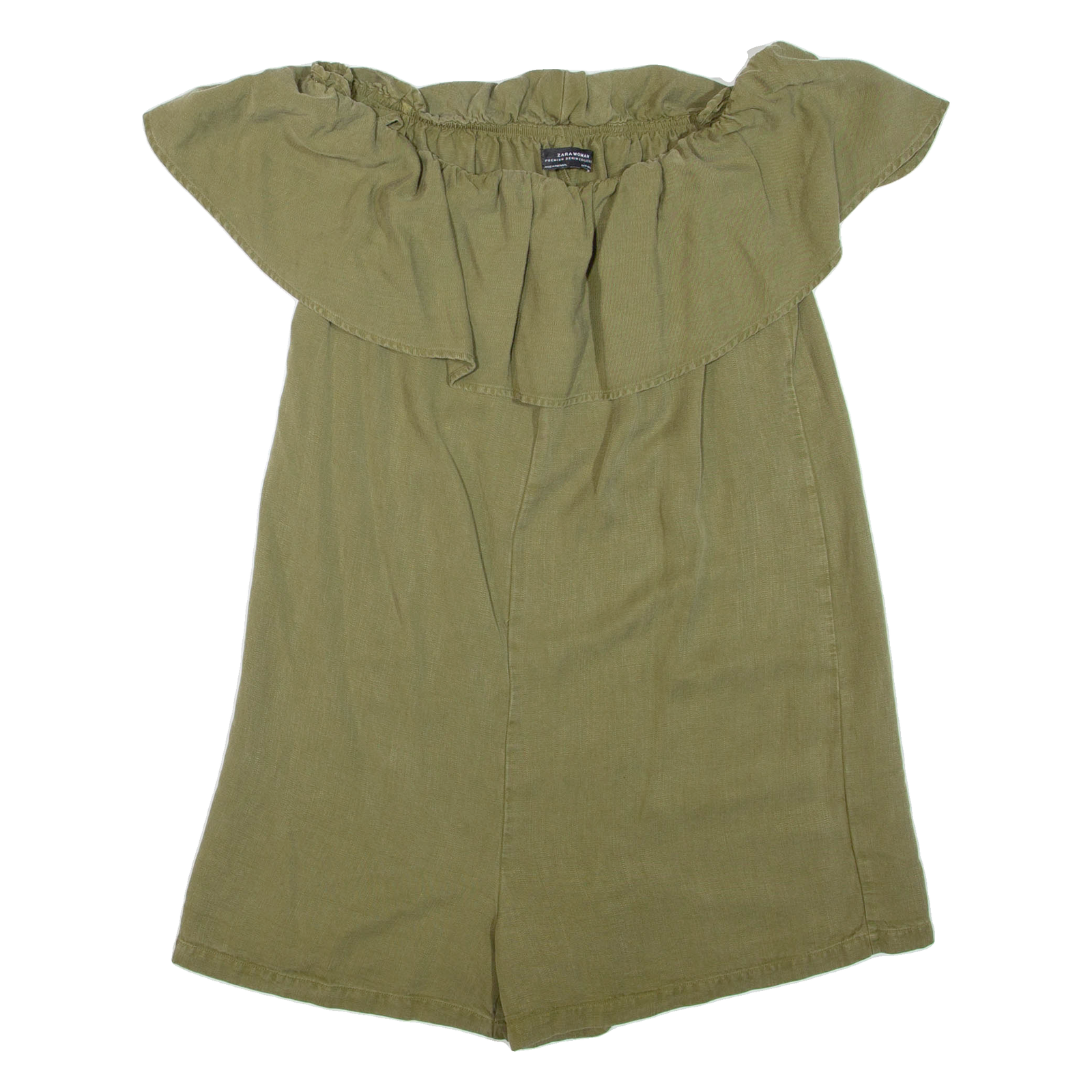 ZARA Womens Playsuit Green Wide-Leg S Refurbished - N/A refurbished available on Cerqular