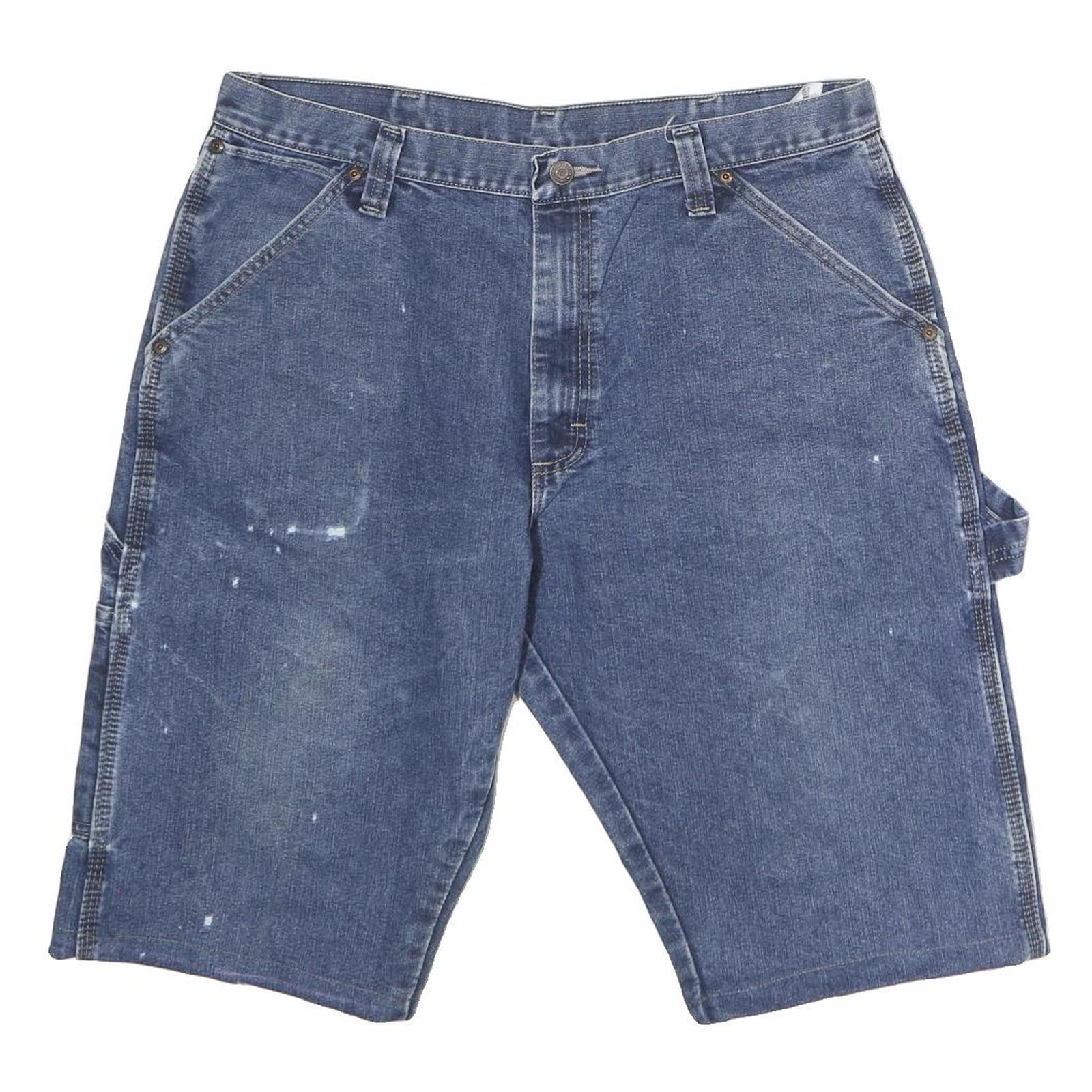 WRANGLER Mens Denim Blue Casual Shorts 2XL W38 Cotton Carpenter Style Refurbished - N/A refurbished available on Cerqular
