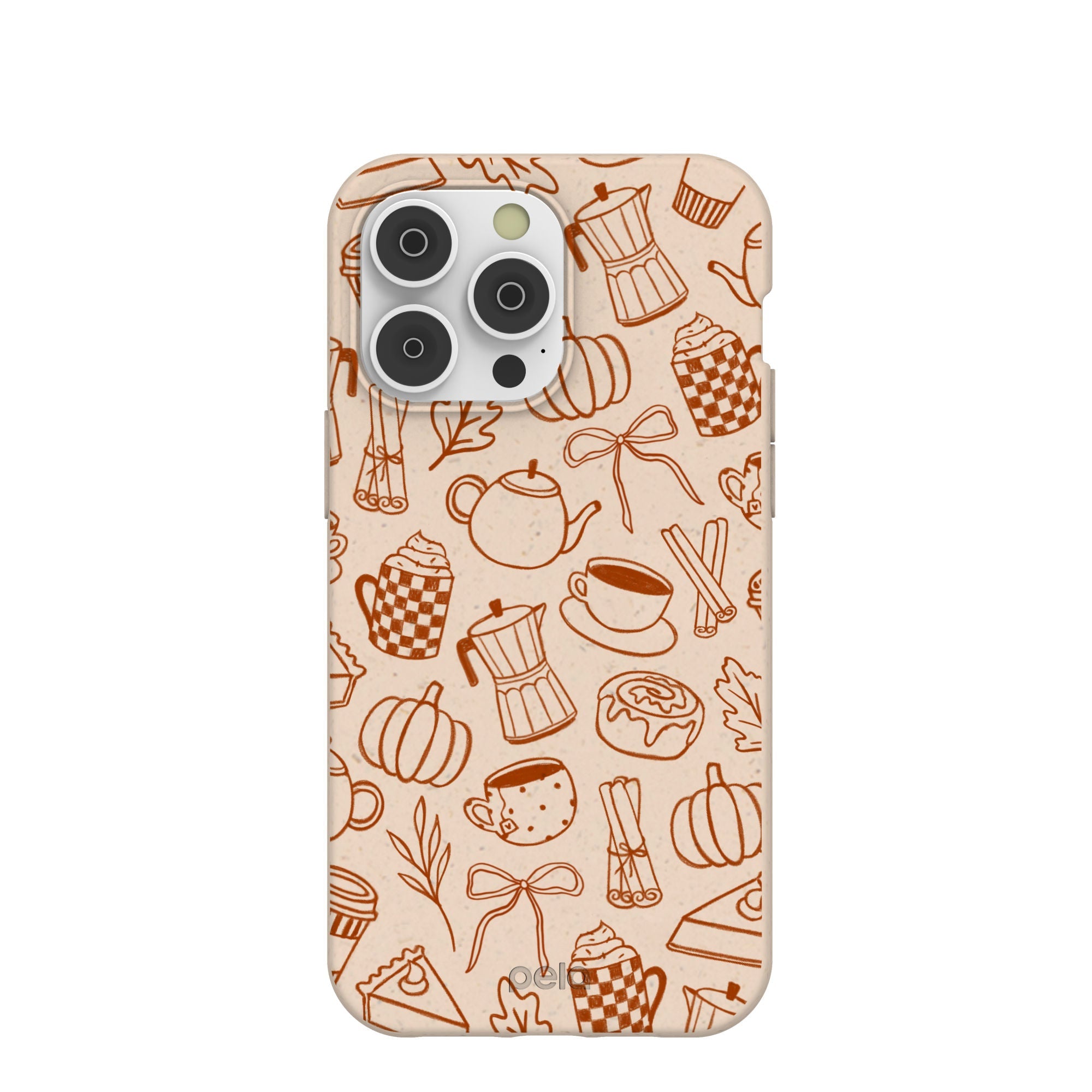 Seashell Pumpkin Spice iPhone 14 Pro Max Case Refurbished - Pela Case refurbished available on Cerqular
