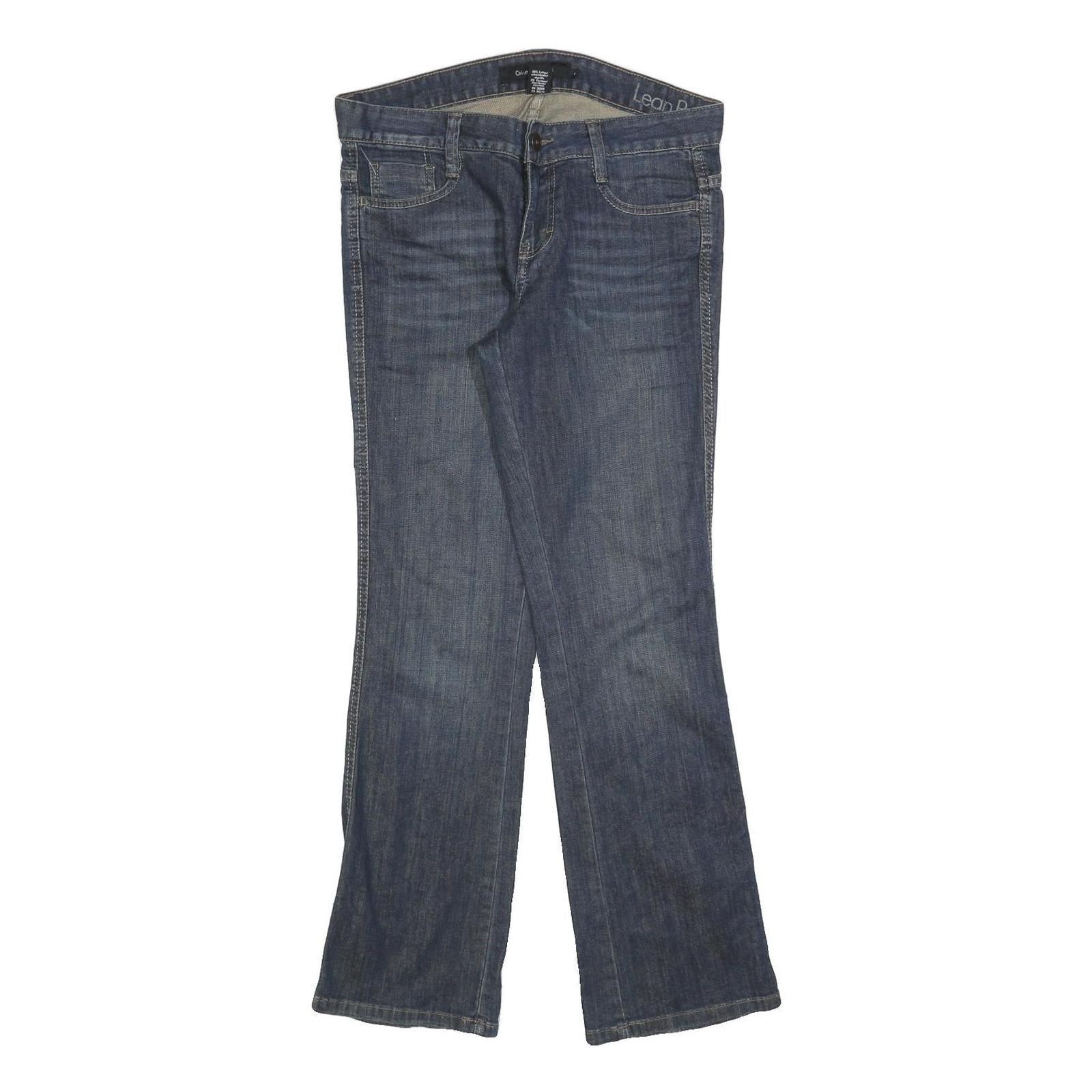 CALVIN KLEIN Womens Blue Regular Fit Straight Denim Jeans W32 L30 Classic Cotton Refurbished - N/A refurbished available on Cerqular
