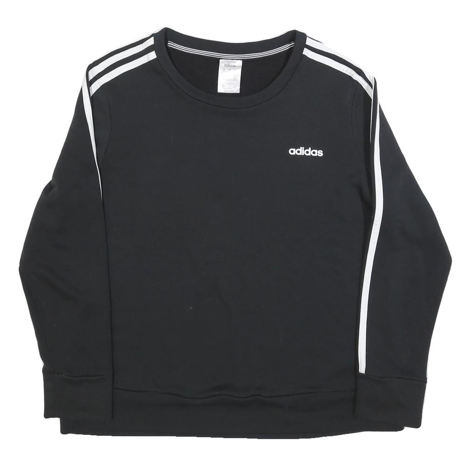 Buy ADIDAS Womens Black Crew Neck Sweatshirt L Cotton Blend Sportswear Refurbished - $33.79 ADIDAS Womens Black Crew Neck Sweatshirt L Cotton Blend Sportswear Refurbished - N/A refurbished available on Cerqular