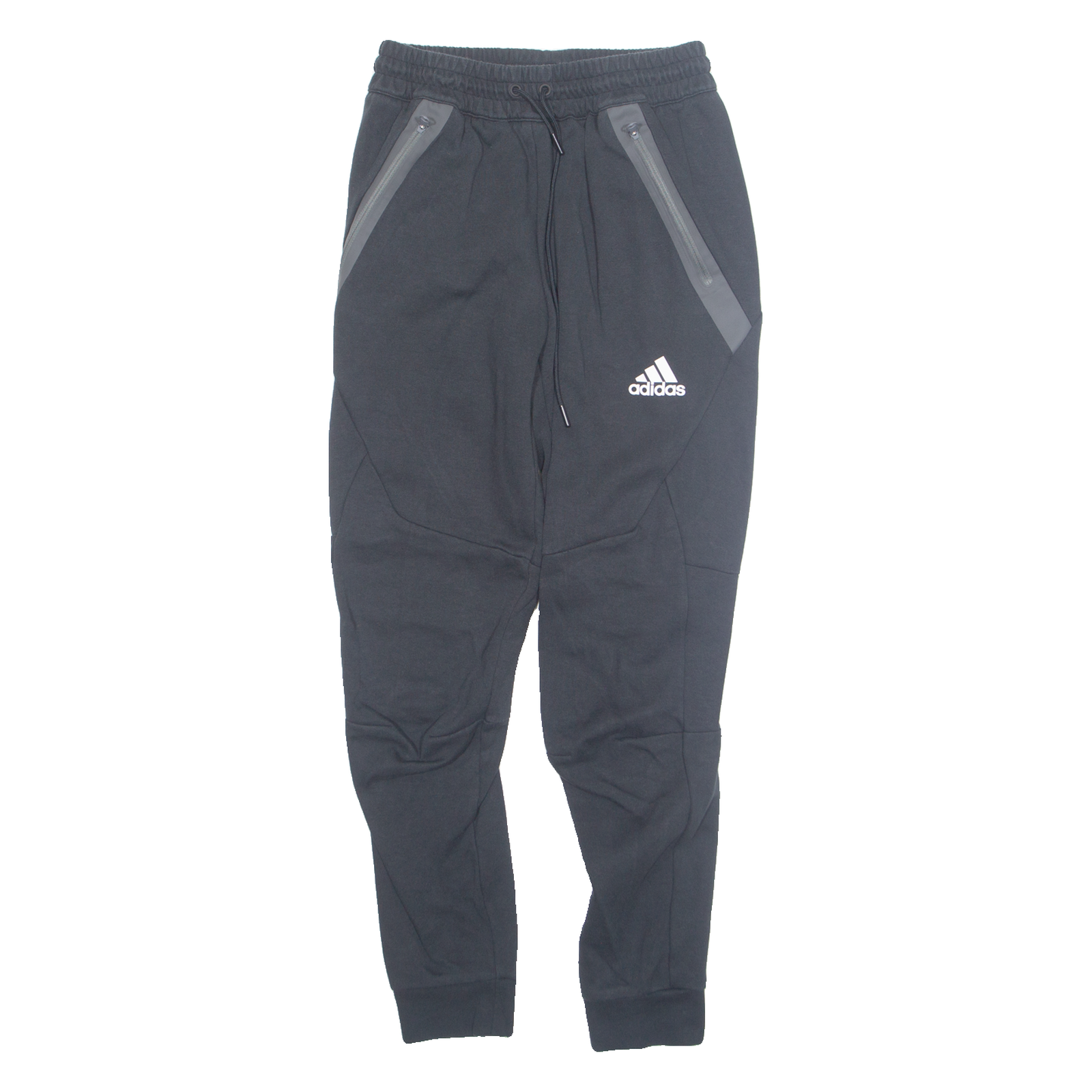 ADIDAS Mens Joggers Black Tapered XS W24 L27 Refurbished - N/A refurbished available on Cerqular