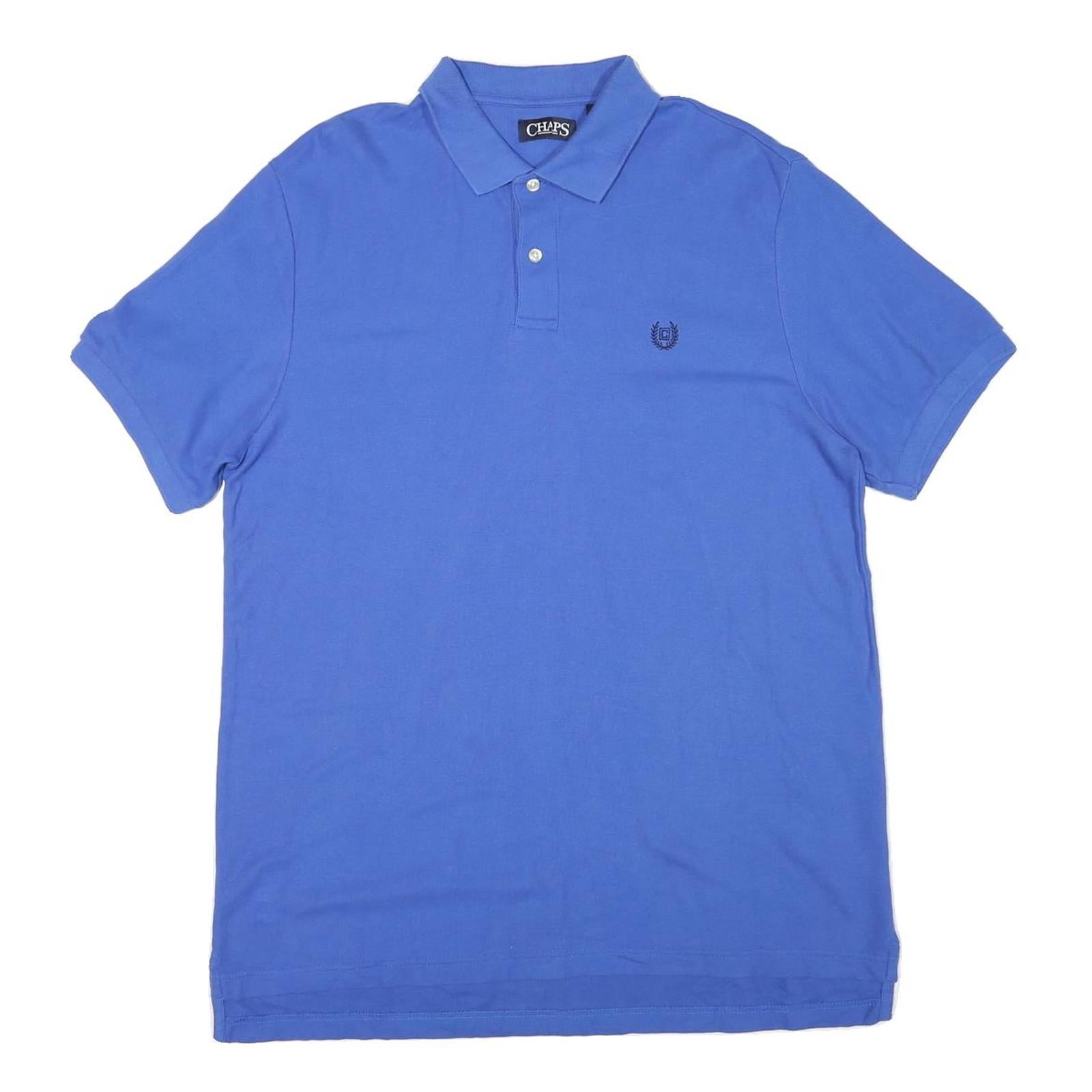 Buy CHAPS Mens Blue Short Sleeve Embroidered Logo Polo Shirt L Classic Cotton Blend Refurbished - $24.69 CHAPS Mens Blue Short Sleeve Embroidered Logo Polo Shirt L Classic Cotton Blend Refurbished - N/A refurbished available on Cerqular