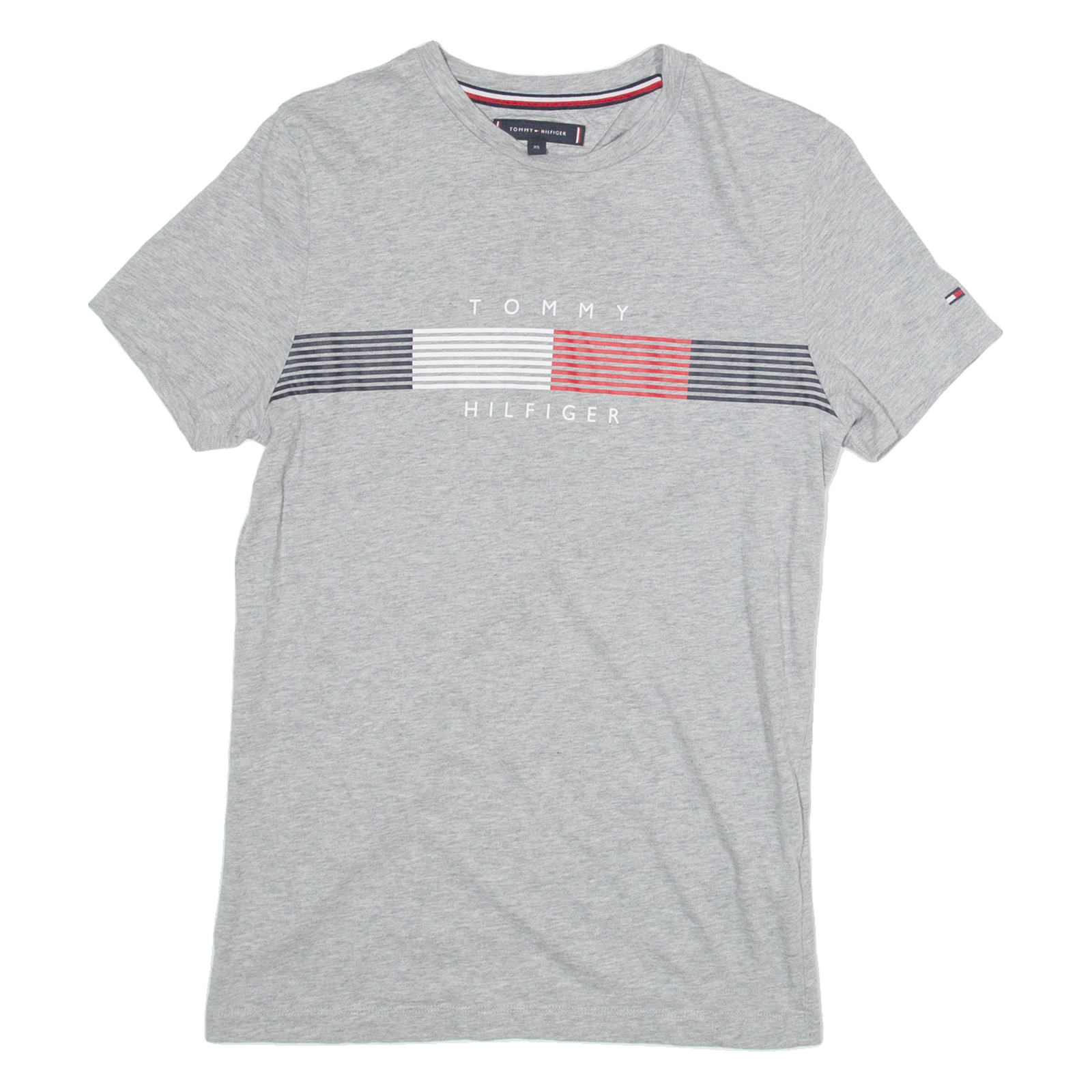 TOMMY HILFIGER Slim Fit Mens T-Shirt Grey XS Refurbished - N/A refurbished available on Cerqular
