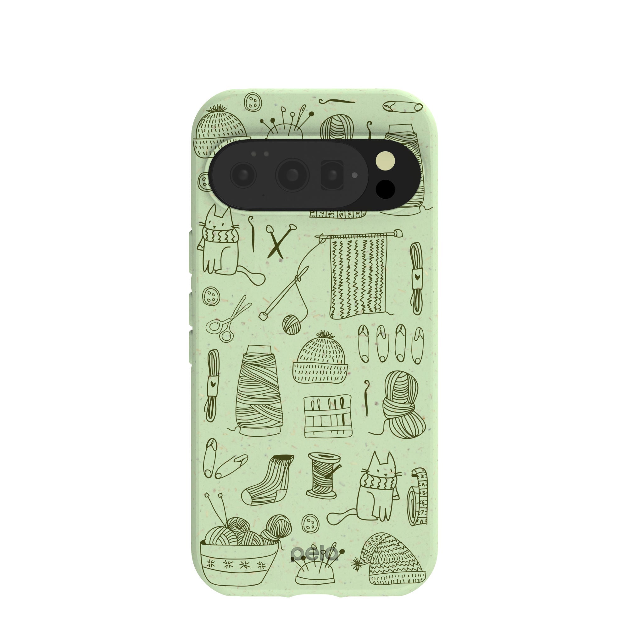 Sage Green Knit Nook Google Pixel 10/10 Pro Case | PixelSnap Compatibility: Without PixelSnap Refurbished - Pela Case refurbished available on Cerqular