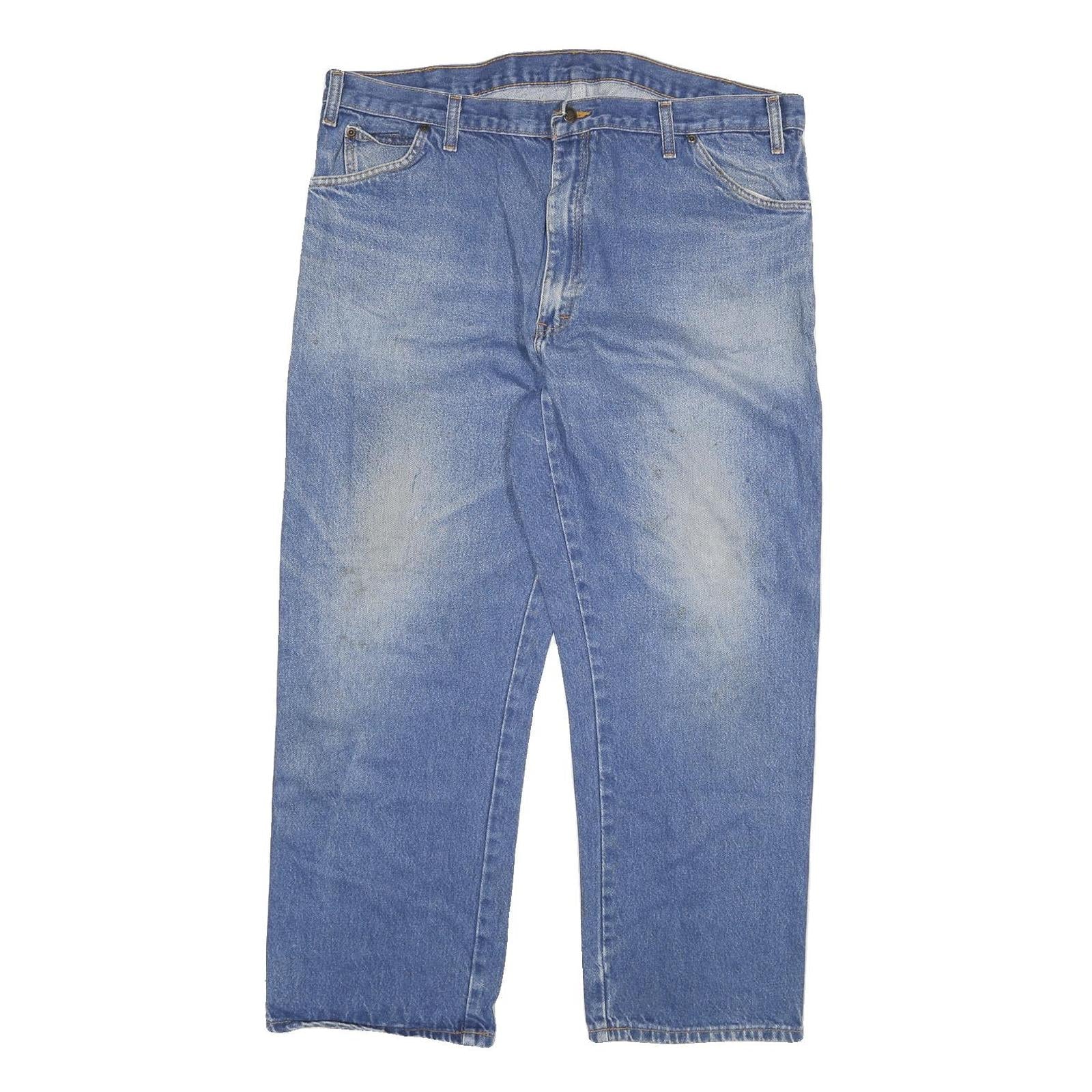 DICKIES Mens Jeans Blue Regular Straight Denim Medium W40 L29 Workwear Zip Refurbished - N/A refurbished available on Cerqular