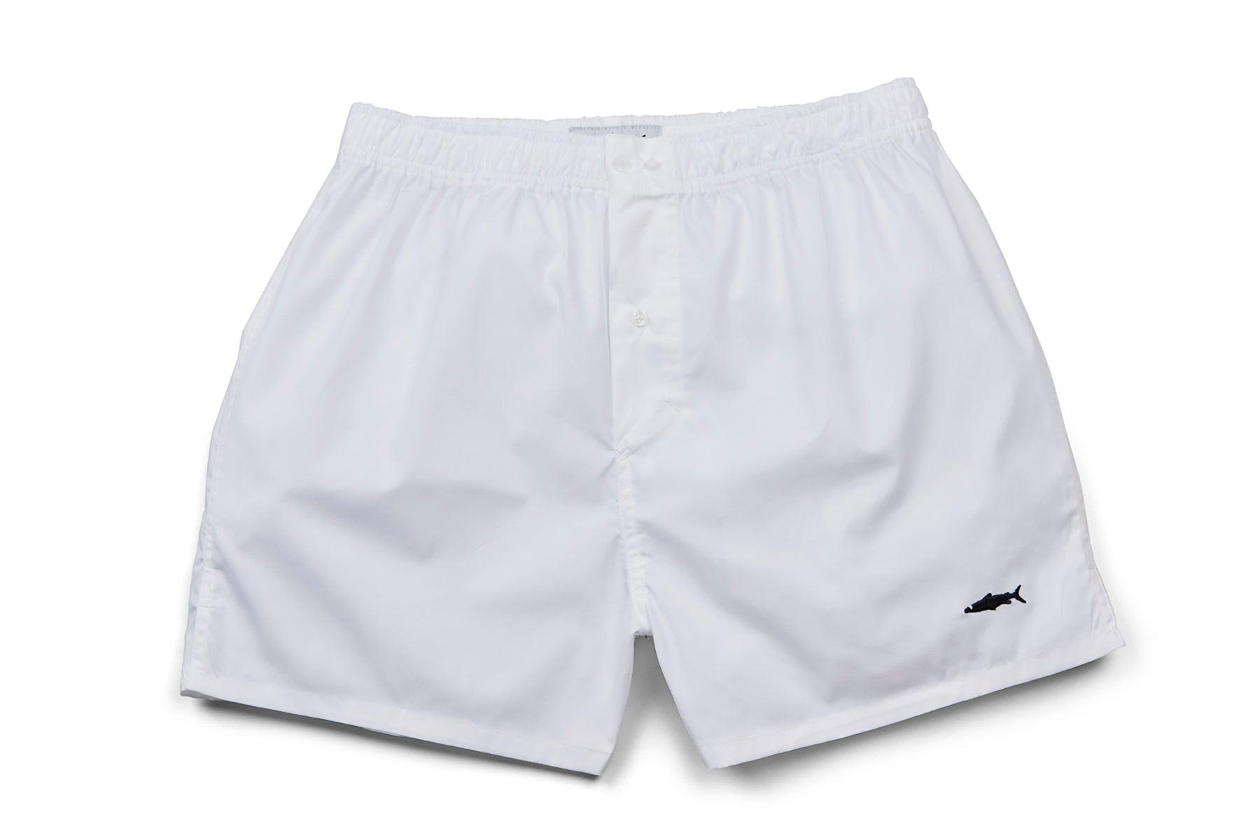 White Cotton Boxer Shorts | Size: L | Colour: White Refurbished - Fleet London is not a well-known brand, so the standardized brand name refurbished available on Cerqular