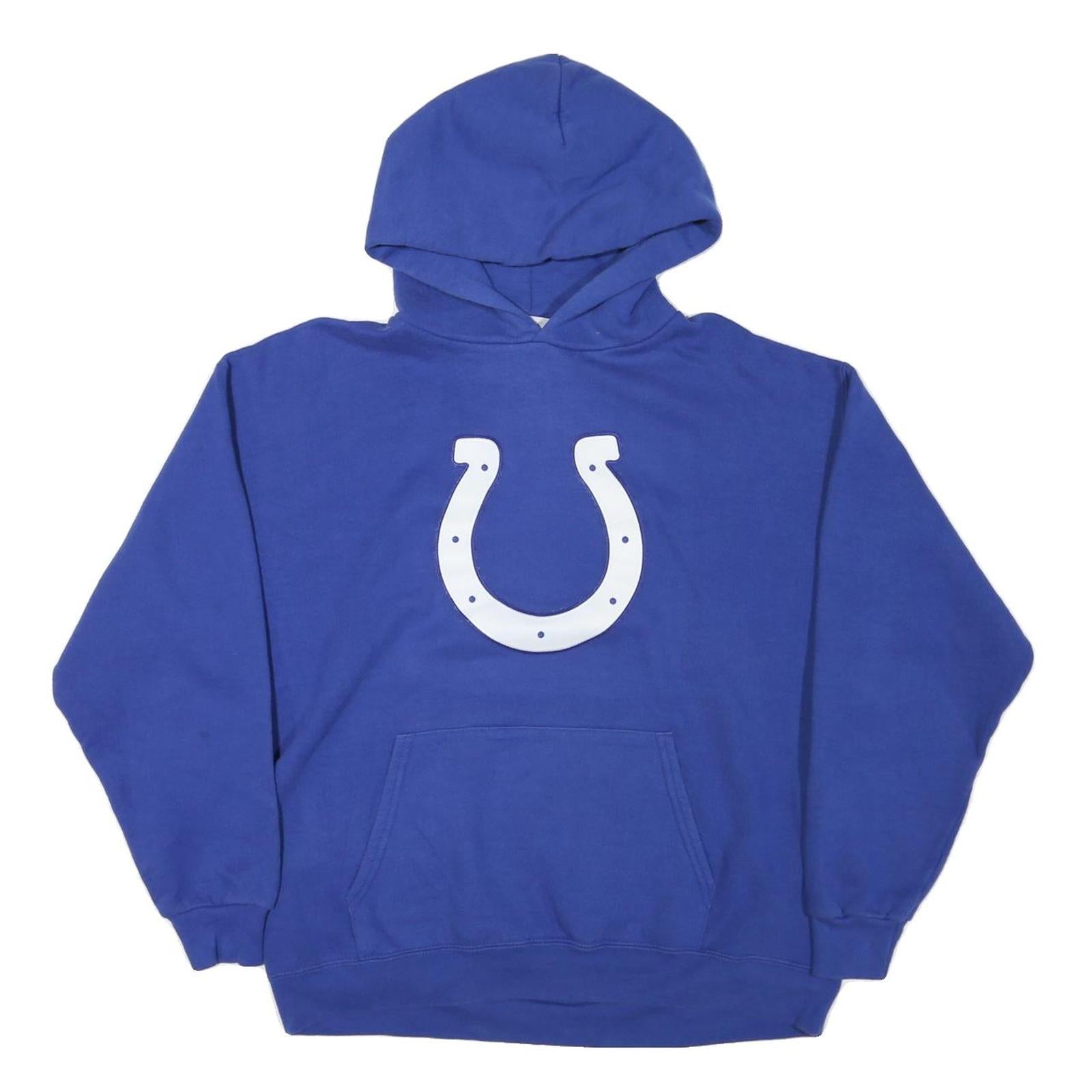 NFL Mens Blue Pullover Hoodie L Cotton Blend Casual Sportswear Refurbished - N/A refurbished available on Cerqular