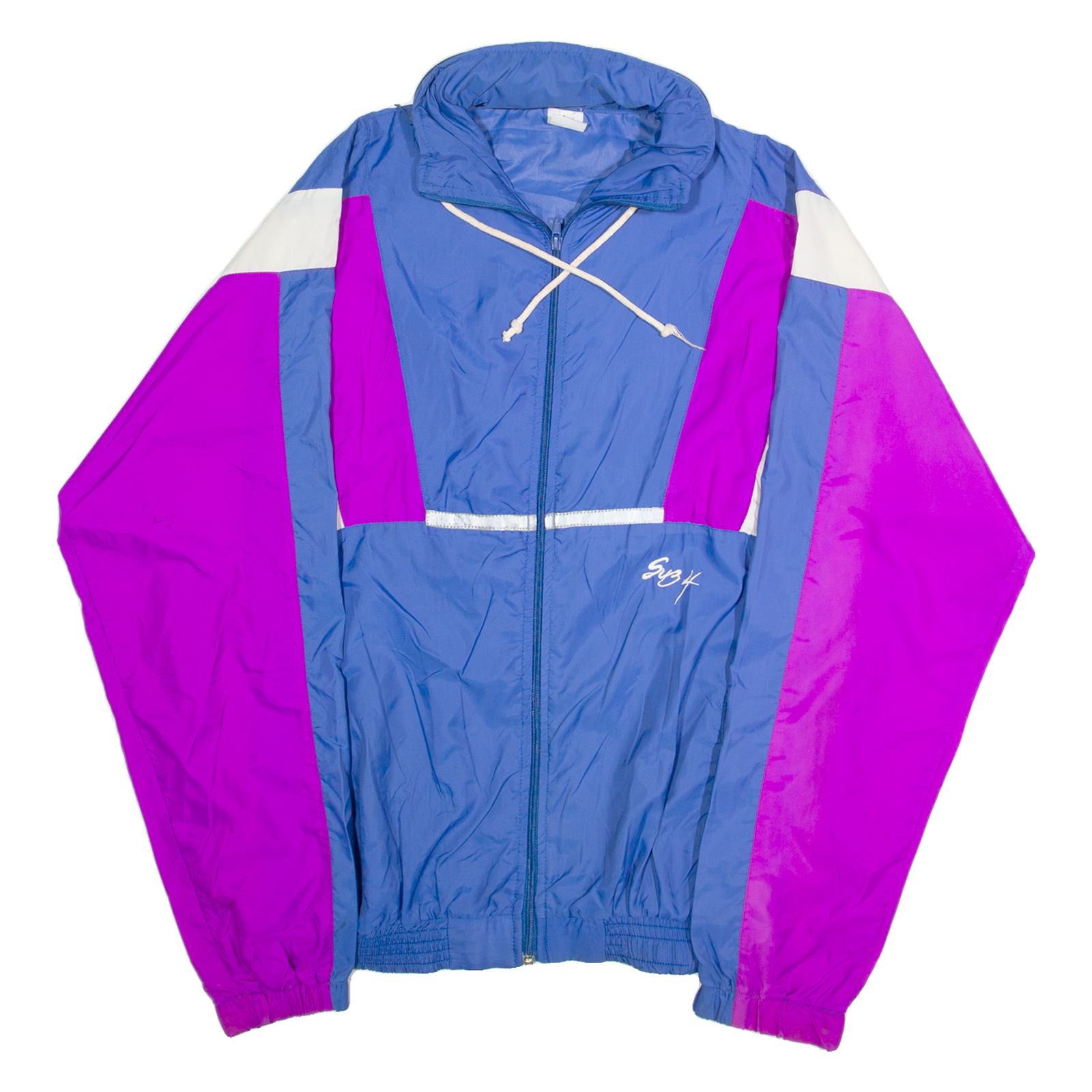 SUBY4 Mens Track Jacket Blue Nylon L Refurbished - N/A refurbished available on Cerqular