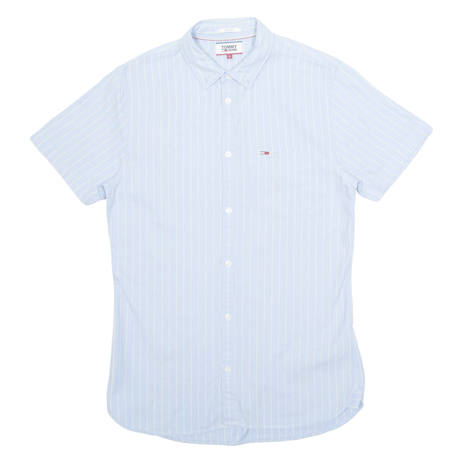 TOMMY HILFIGER Slim Fit Mens Shirt Blue Pinstripe S Refurbished - N/A refurbished available on Cerqular