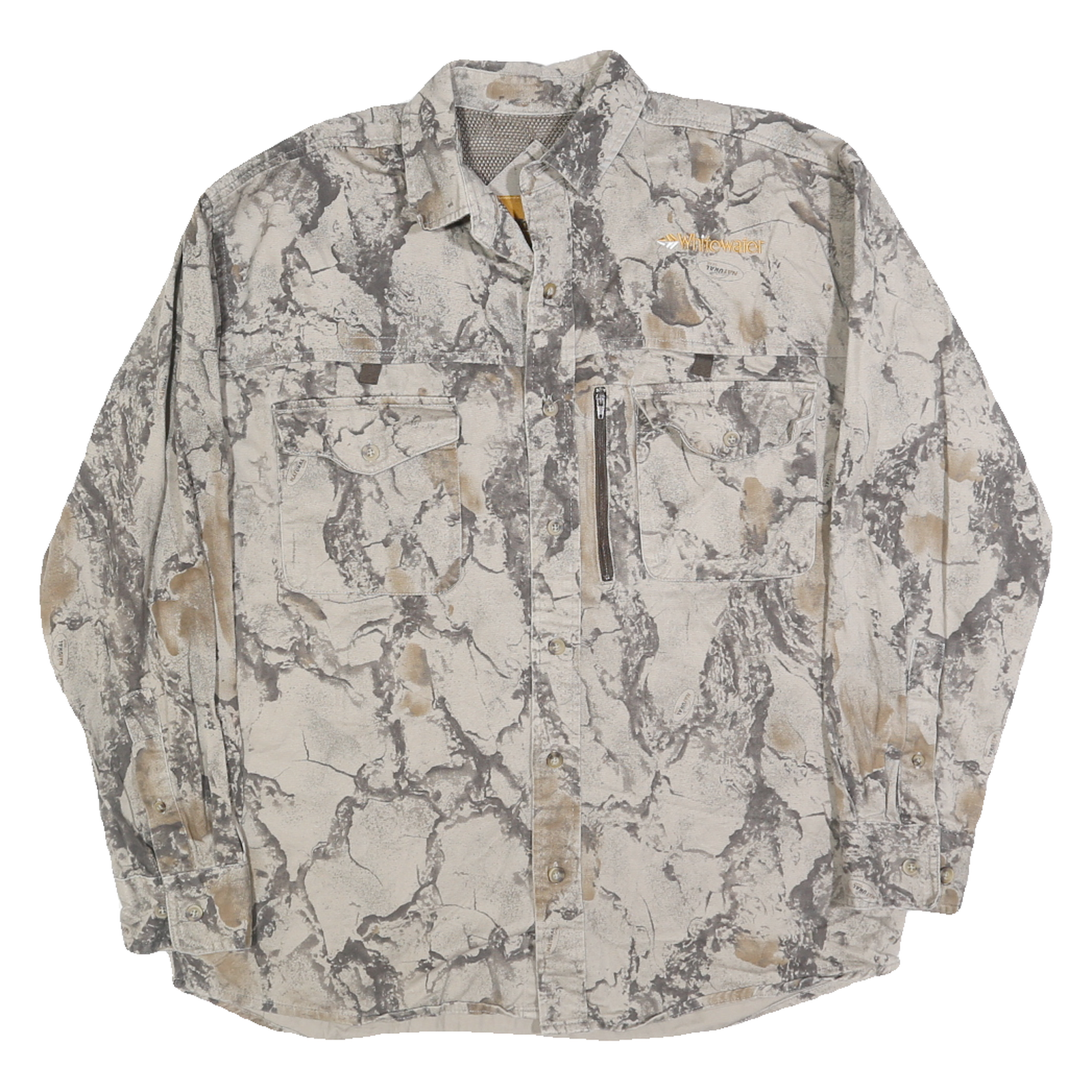 Buy Mens Beige & Grey Cotton Long Sleeve Shirt M Outdoor Camouflage Button Pocket Refurbished - $20.79 Mens Beige & Grey Cotton Long Sleeve Shirt M Outdoor Camouflage Button Pocket Refurbished - N/A refurbished available on Cerqular