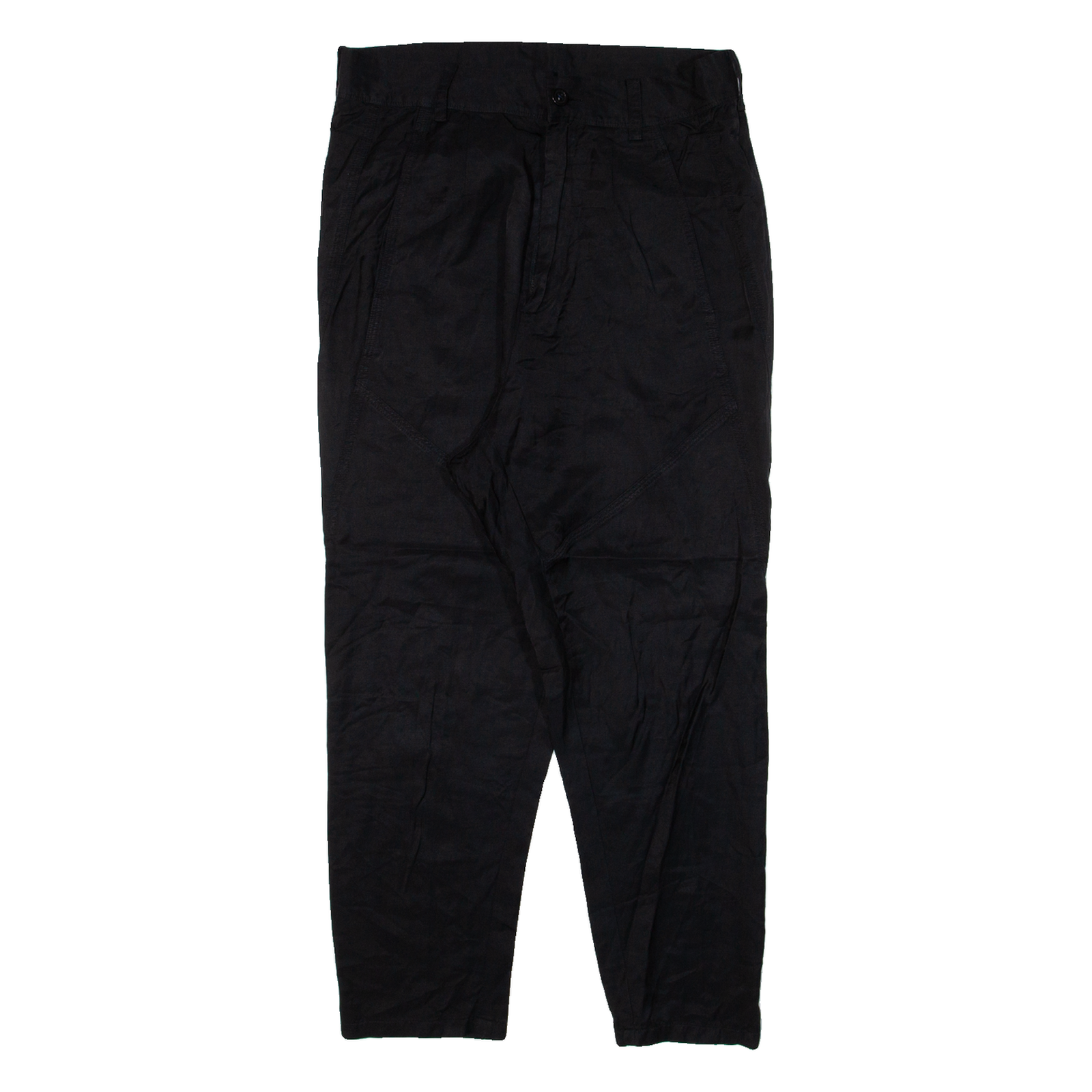 DIESEL Cropped Womens Trousers Black Slim Tapered W25 L21 Refurbished - N/A refurbished available on Cerqular