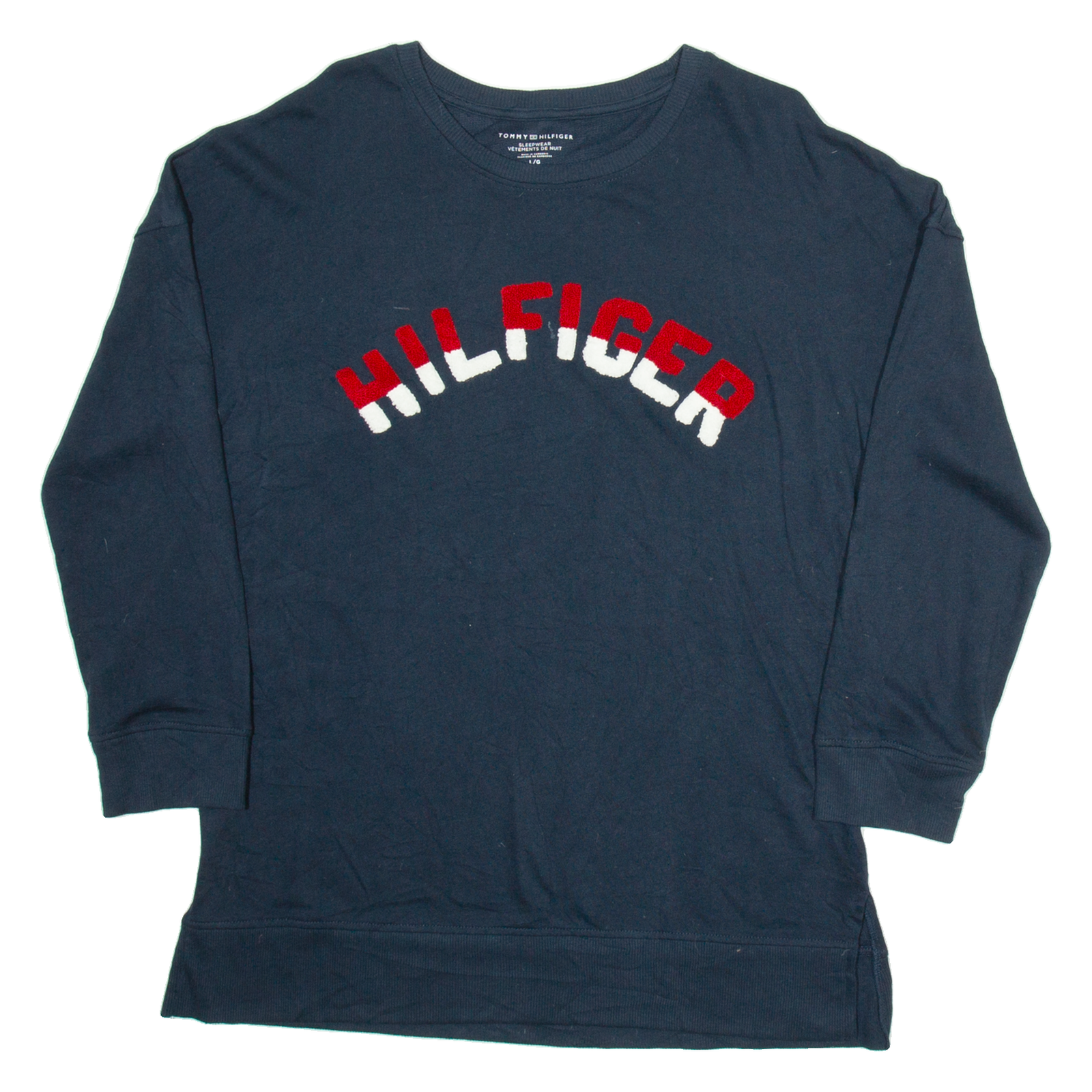 TOMMY HILFIGER Sleepwear Womens Sweatshirt Blue L Refurbished - N/A refurbished available on Cerqular