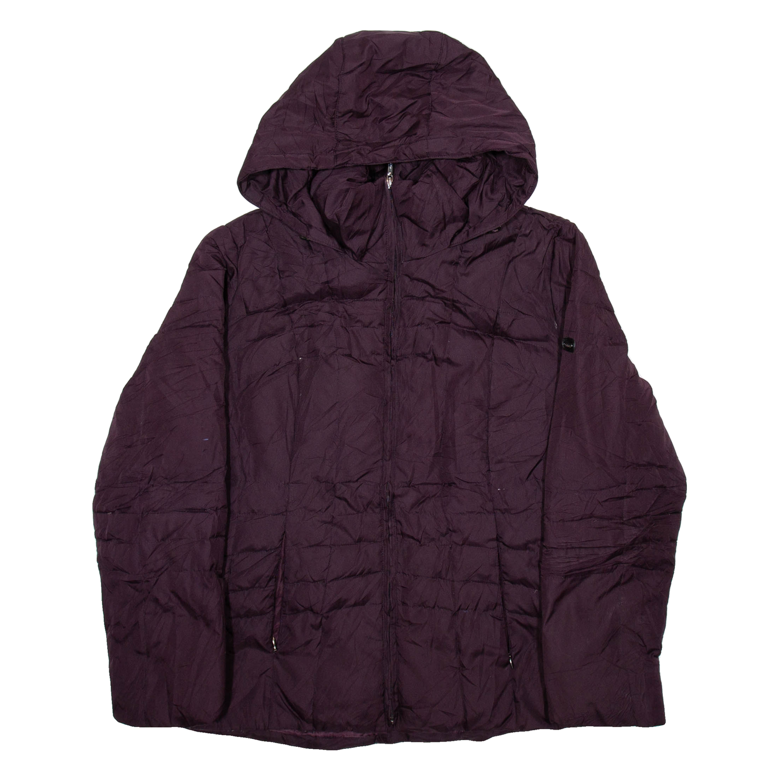 CALVIN KLEIN Sherpa Lined Womens Puffer Coat Purple Hooded L Refurbished - N/A refurbished available on Cerqular