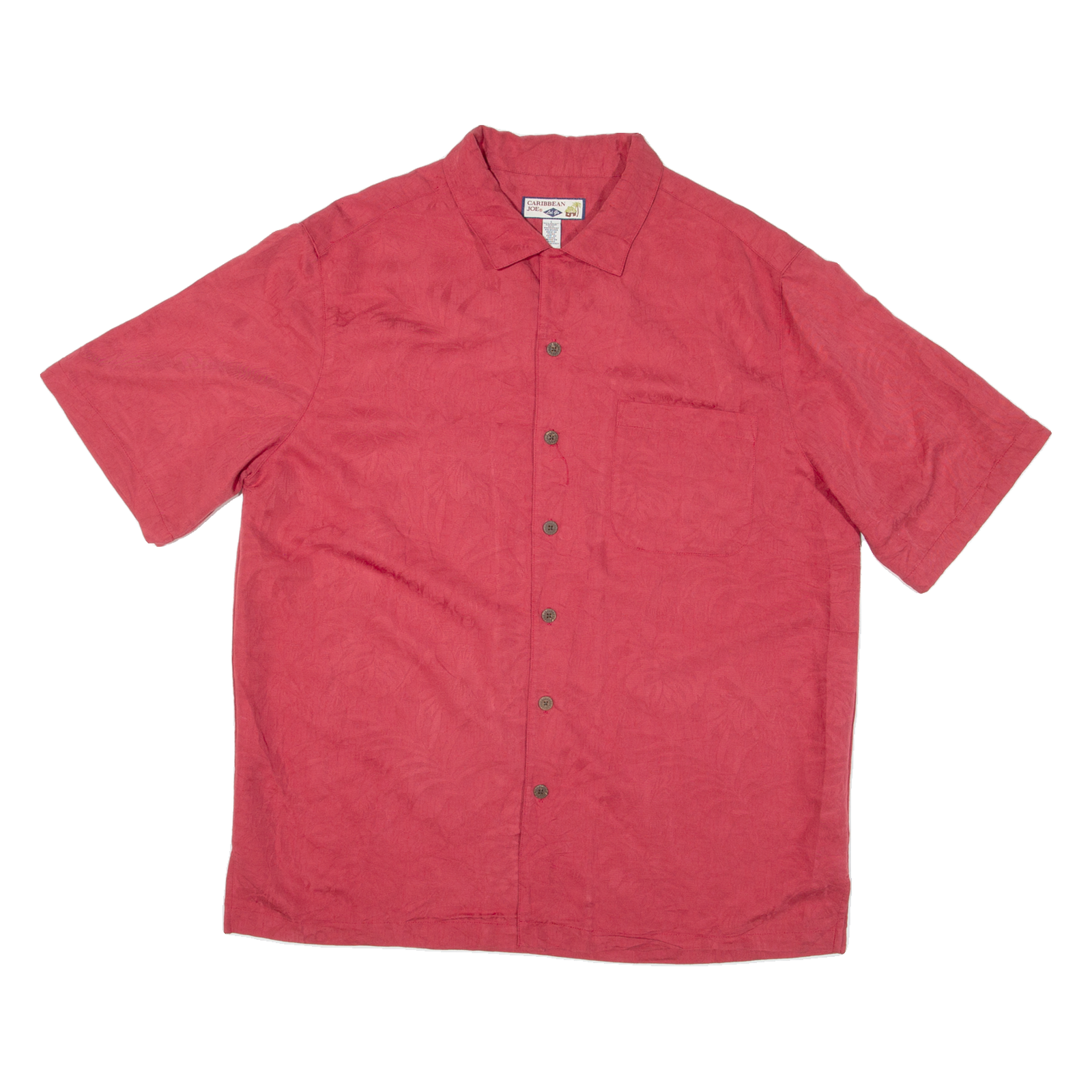 CARIBBEAN JOE Mens Plain Shirt Red L Refurbished - N/A refurbished available on Cerqular