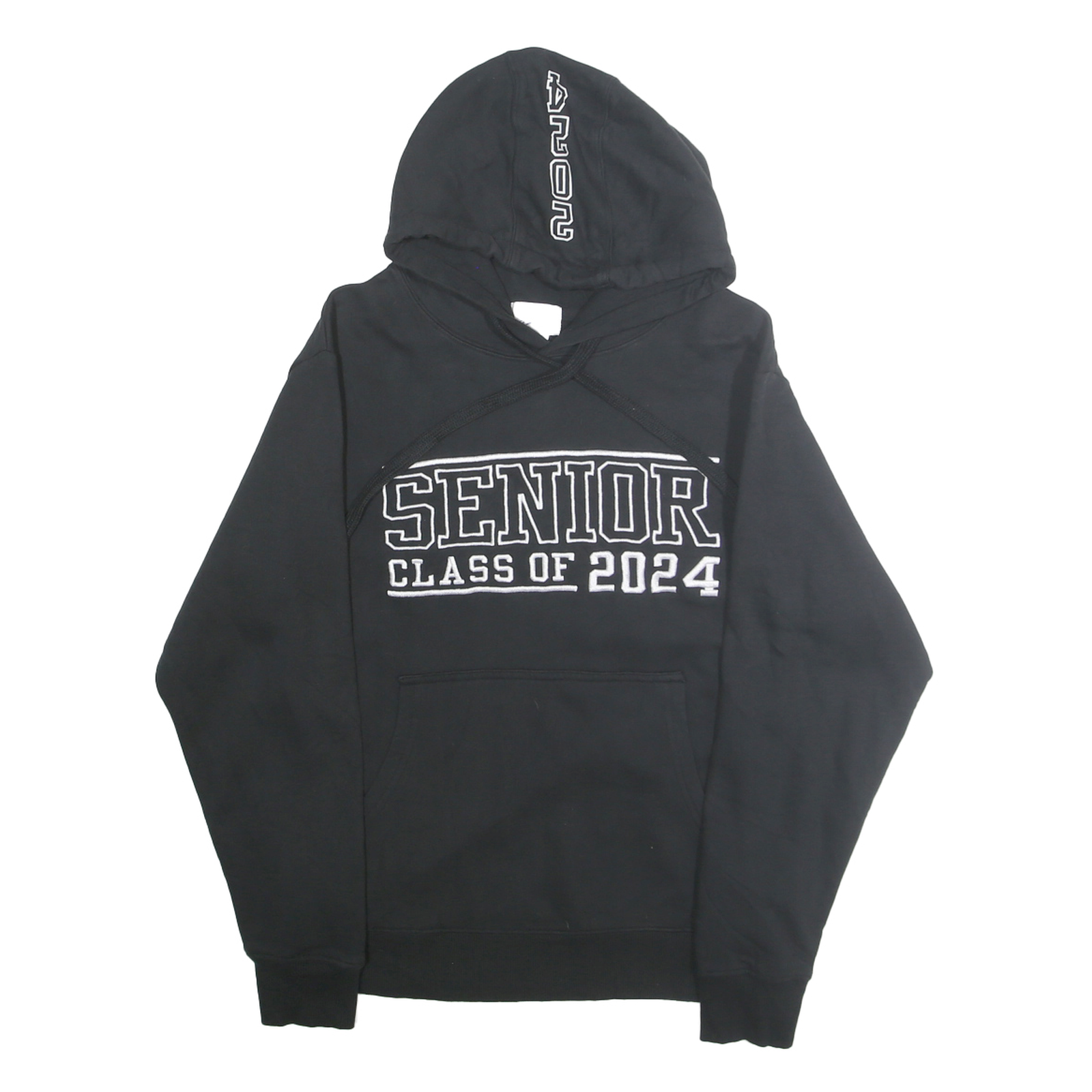 JOSTENS Mens Black Senior Class Of 2024 Pullover Hoodie M Cotton Blend Refurbished - N/A refurbished available on Cerqular