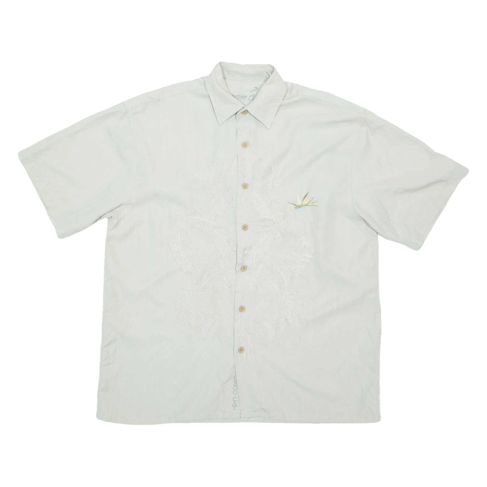 BAMBOO CAY Mens Hawaiian Shirt Beige Floral S Refurbished - N/A refurbished available on Cerqular
