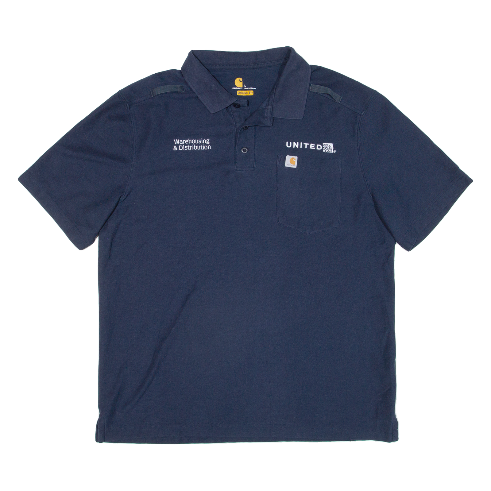 CARHARTT Warehousing And Distribution Mens Polo Shirt Blue L Refurbished - N/A refurbished available on Cerqular