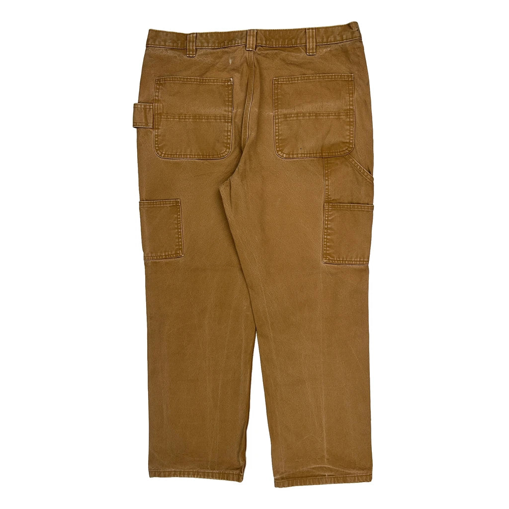 Brahma Carpenter Trousers - 36W 30L Brown Cotton Refurbished - Thrifted (note: this is a term often used to describe second- refurbished available on Cerqular
