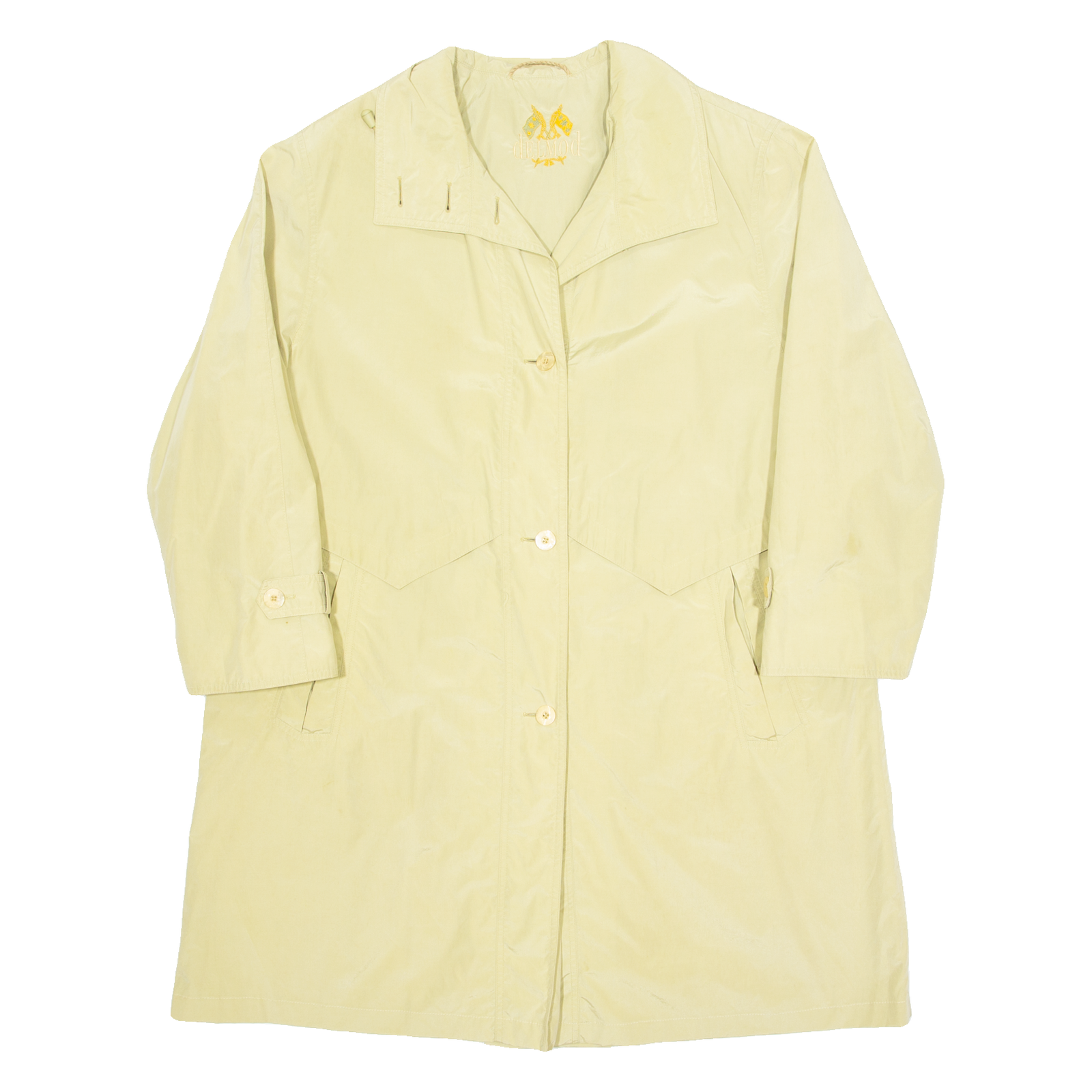 DELMOD Womens Trench Coat Cream L Refurbished - N/A refurbished available on Cerqular