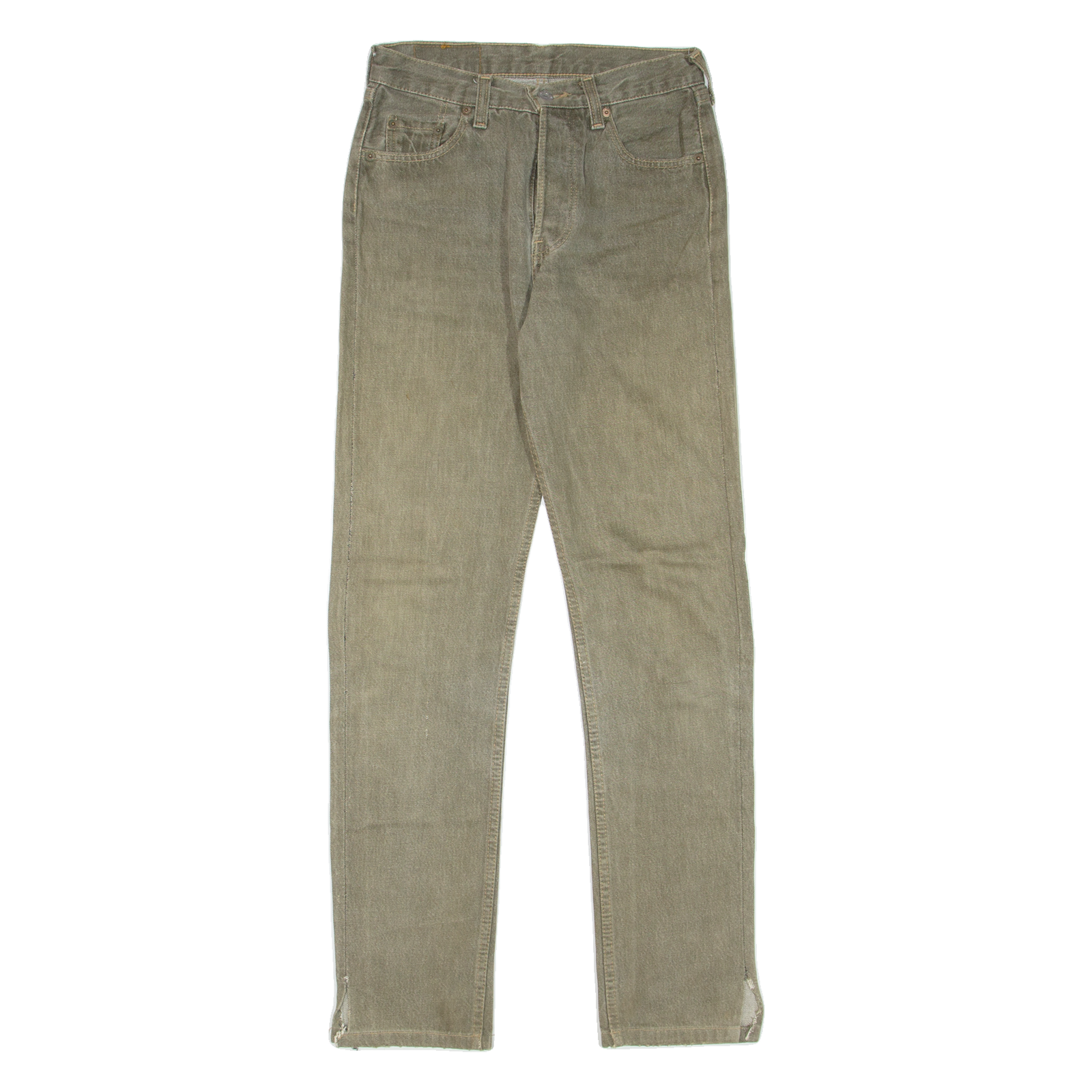 LEVI'S 501 Jeans Womens Green Regular Straight 90s W27 L31 Refurbished - N/A refurbished available on Cerqular