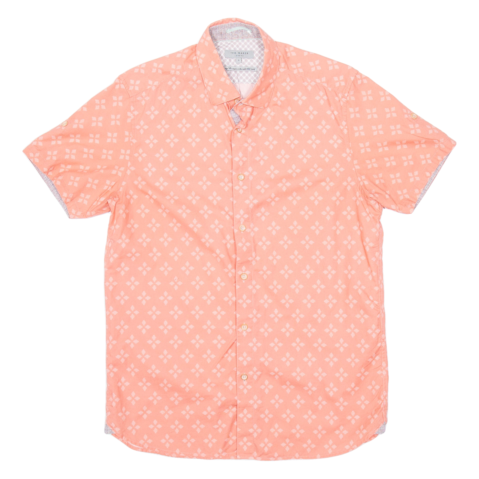 TED BAKER Mens Shirt Red Geometric S Refurbished - N/A refurbished available on Cerqular