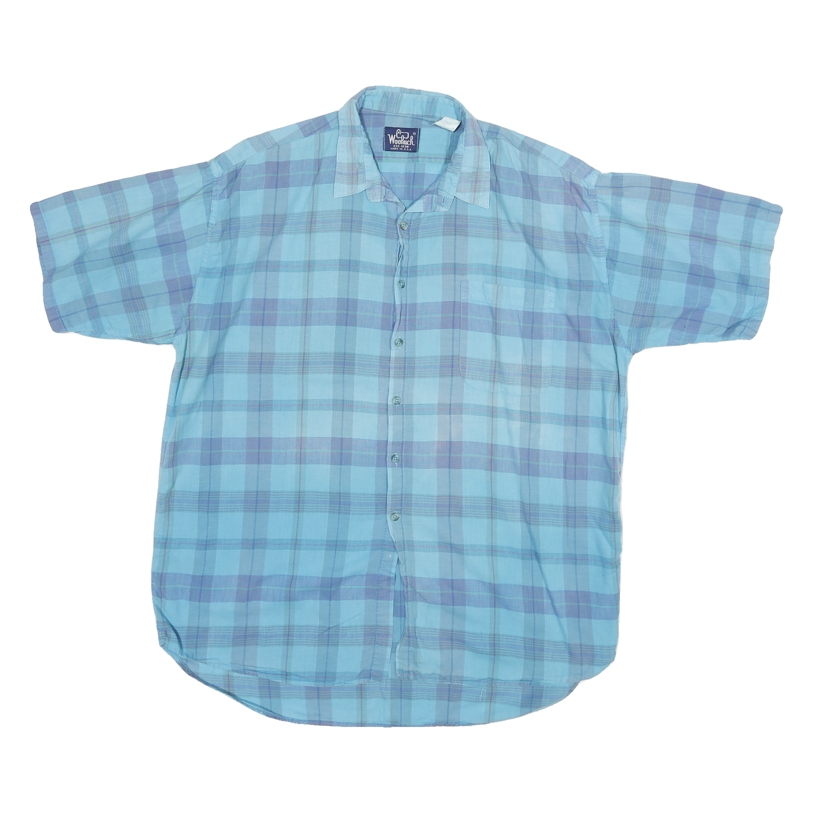 Buy WOOLRICH Mens Blue Check Shirt XL Casual Cotton Blend Summer Short Sleeve Refurbished - $55.89 WOOLRICH Mens Blue Check Shirt XL Casual Cotton Blend Summer Short Sleeve Refurbished - N/A refurbished available on Cerqular