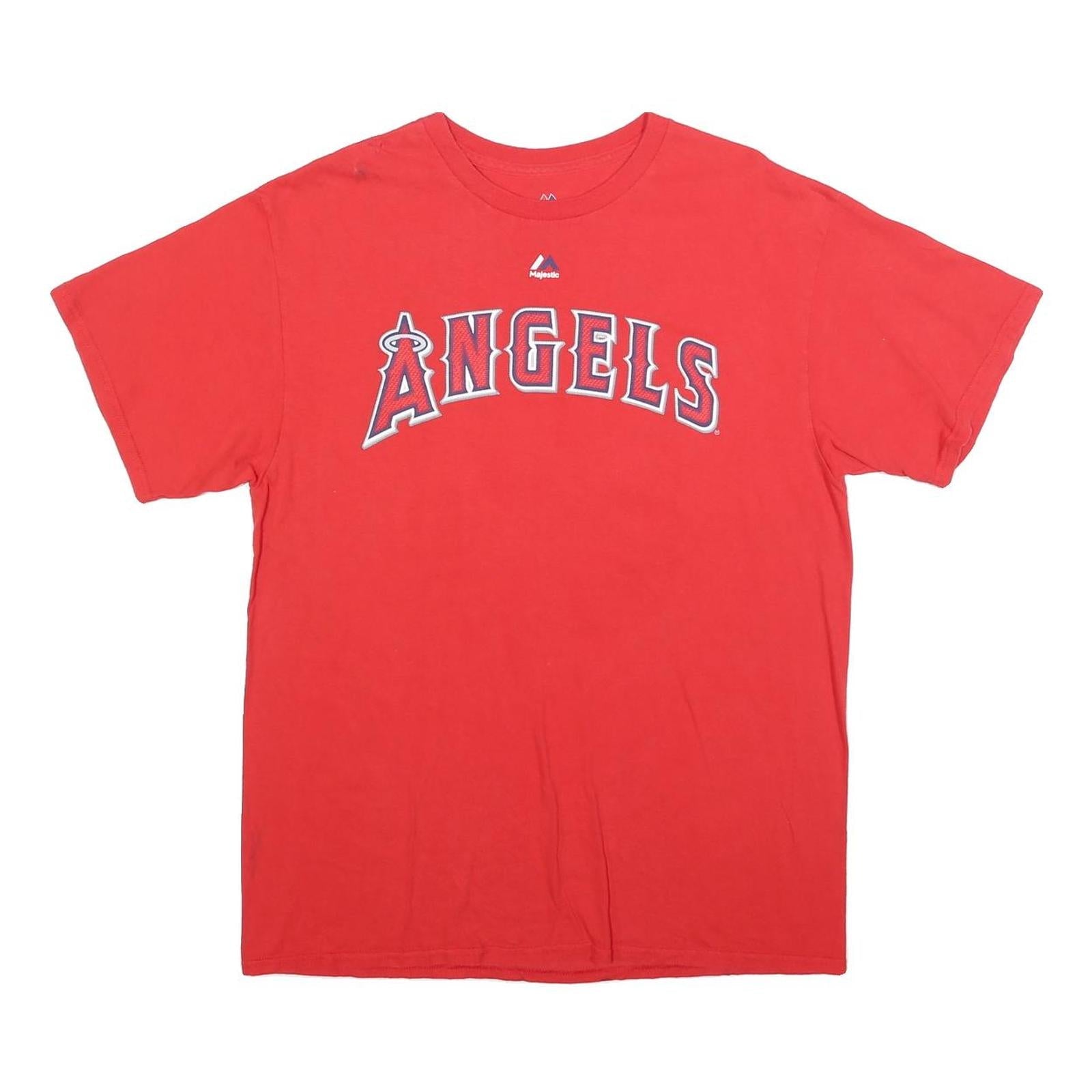 Buy MAJESTIC Mens Red Angels Graphic T-Shirt L Short Sleeve Crew Neck Sportswear Refurbished - $19.49 MAJESTIC Mens Red Angels Graphic T-Shirt L Short Sleeve Crew Neck Sportswear Refurbished - N/A refurbished available on Cerqular