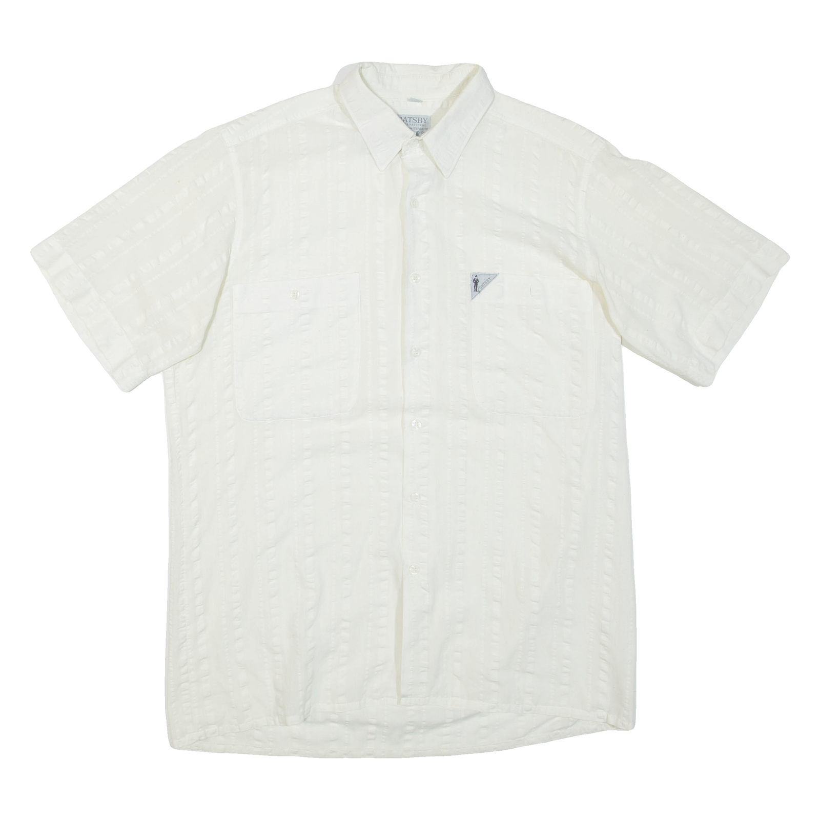 GATSBY Mens Plain Shirt Cream XL Refurbished - N/A refurbished available on Cerqular