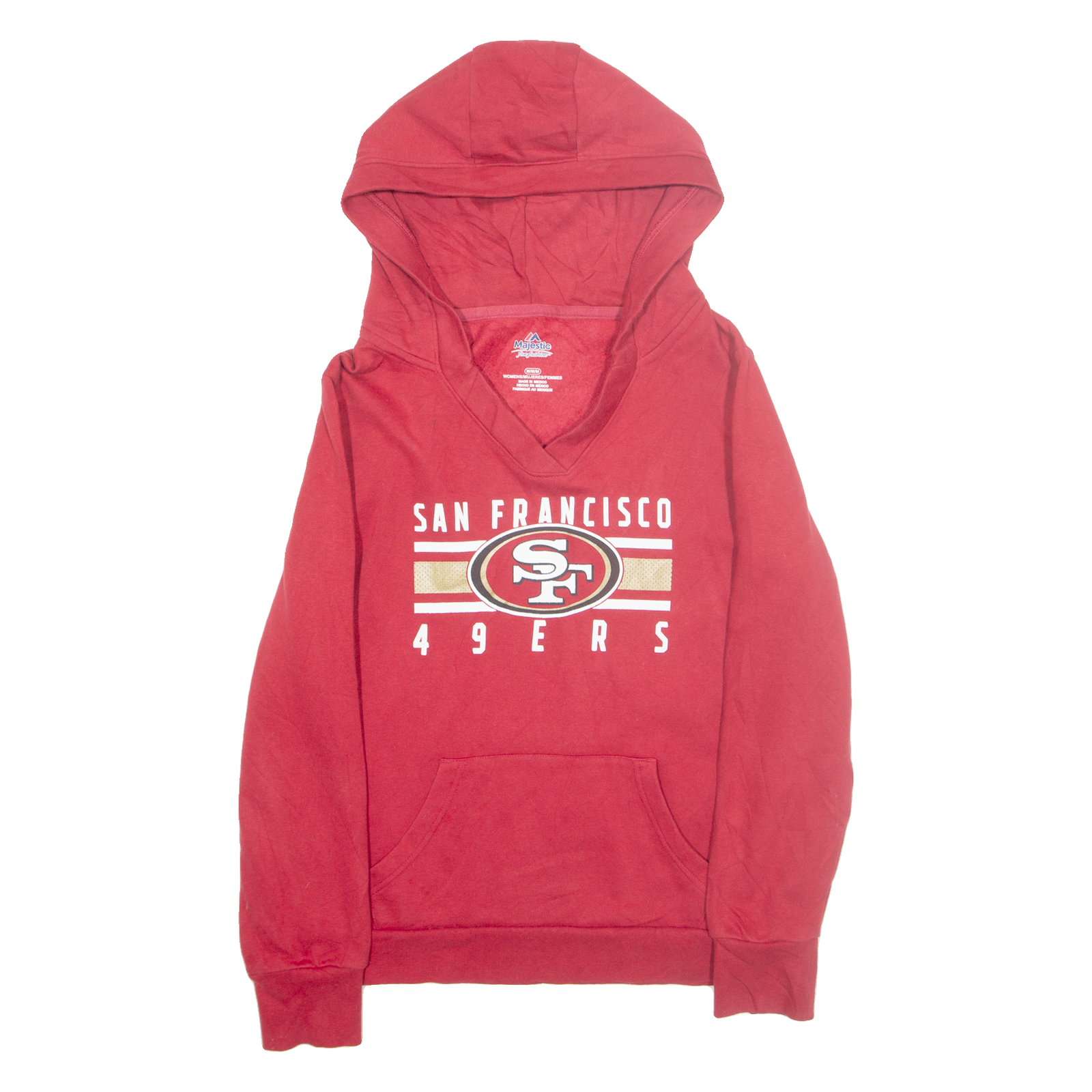 MAJESTIC San Francisco Womens Red Hoodie USA M Refurbished - N/A refurbished available on Cerqular