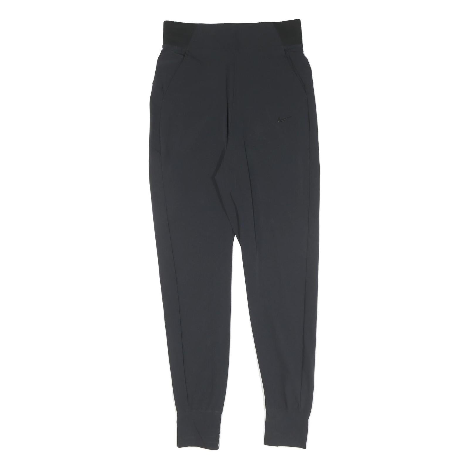 NIKE Womens Joggers Black XS W25 L25 Slim Tapered Fit Polyester Activewear Refurbished - N/A refurbished available on Cerqular
