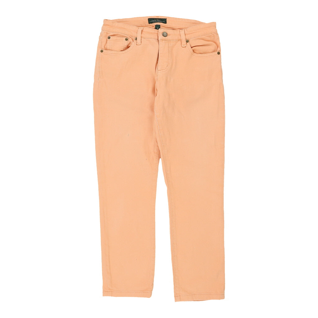 LRL Ralph Lauren Trousers - 30W UK 8 Orange Cotton Refurbished - Thrifted (note: this is a term often used to describe second- refurbished available on Cerqular